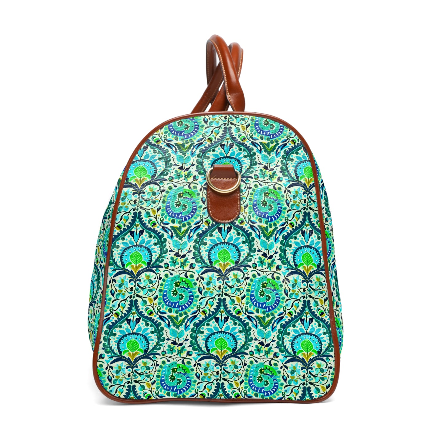 Suzani Tribal Pattern Blue and Green Bohemian Decorative Waterproof Travel Bag