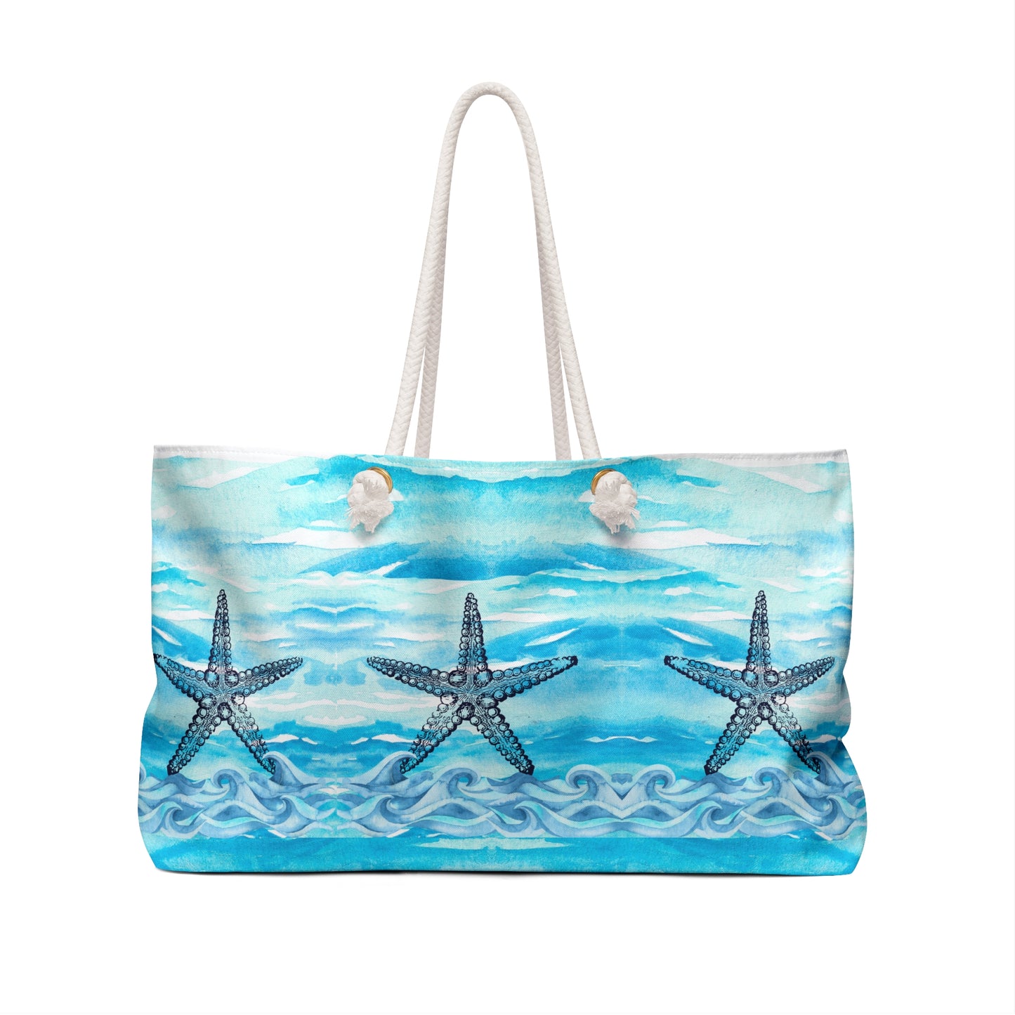 Coastal Summer Starfish Shopper Market Beach Weekender Bag