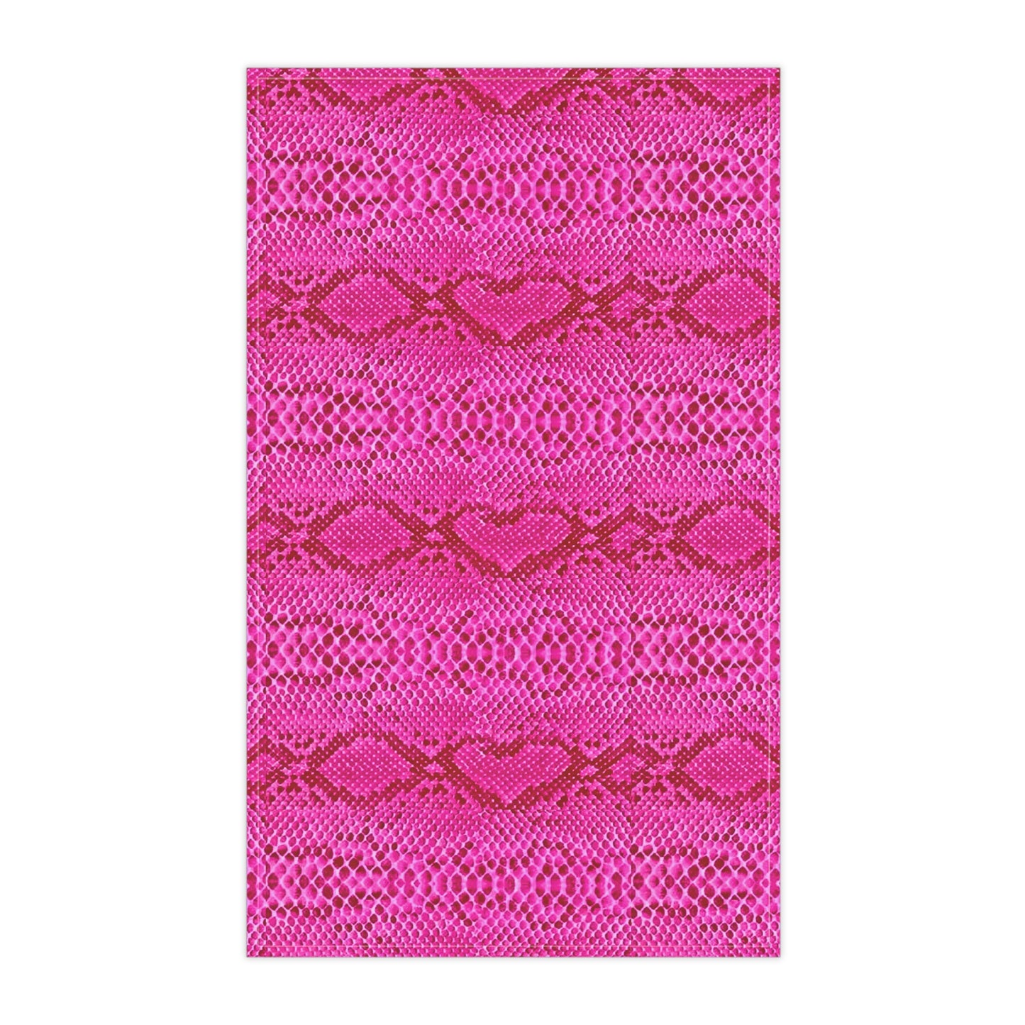 Pink Snakeskin Hot Pink Decorative Kitchen Tea Towel/Bar Towel