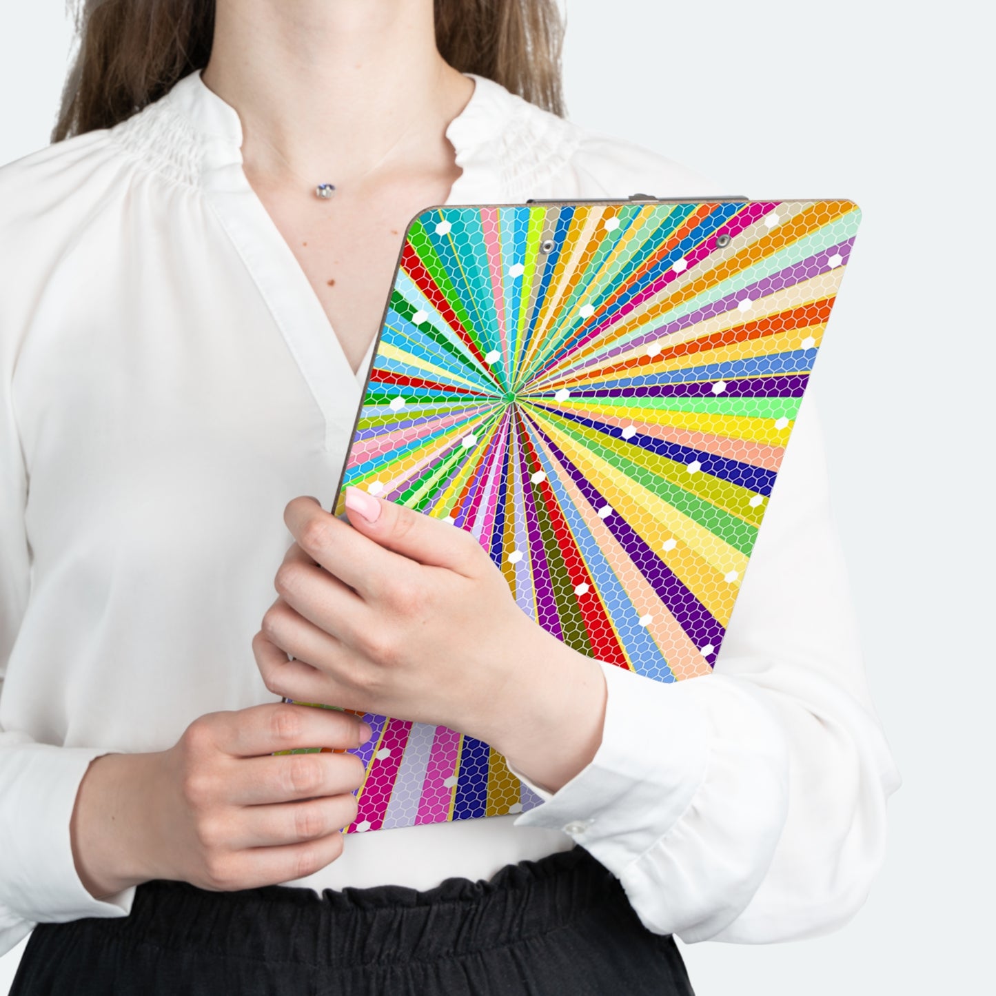 Spiral Spectrum Rainbow Organizer Clipboard