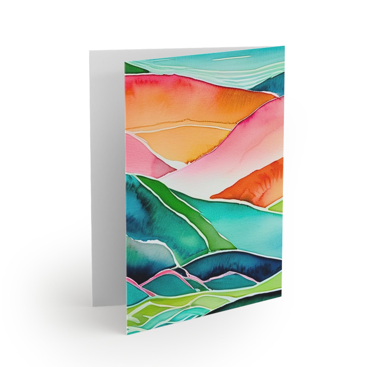 Sunset Sea Meditations Watercolor Landscape Note Cards (8 pcs)