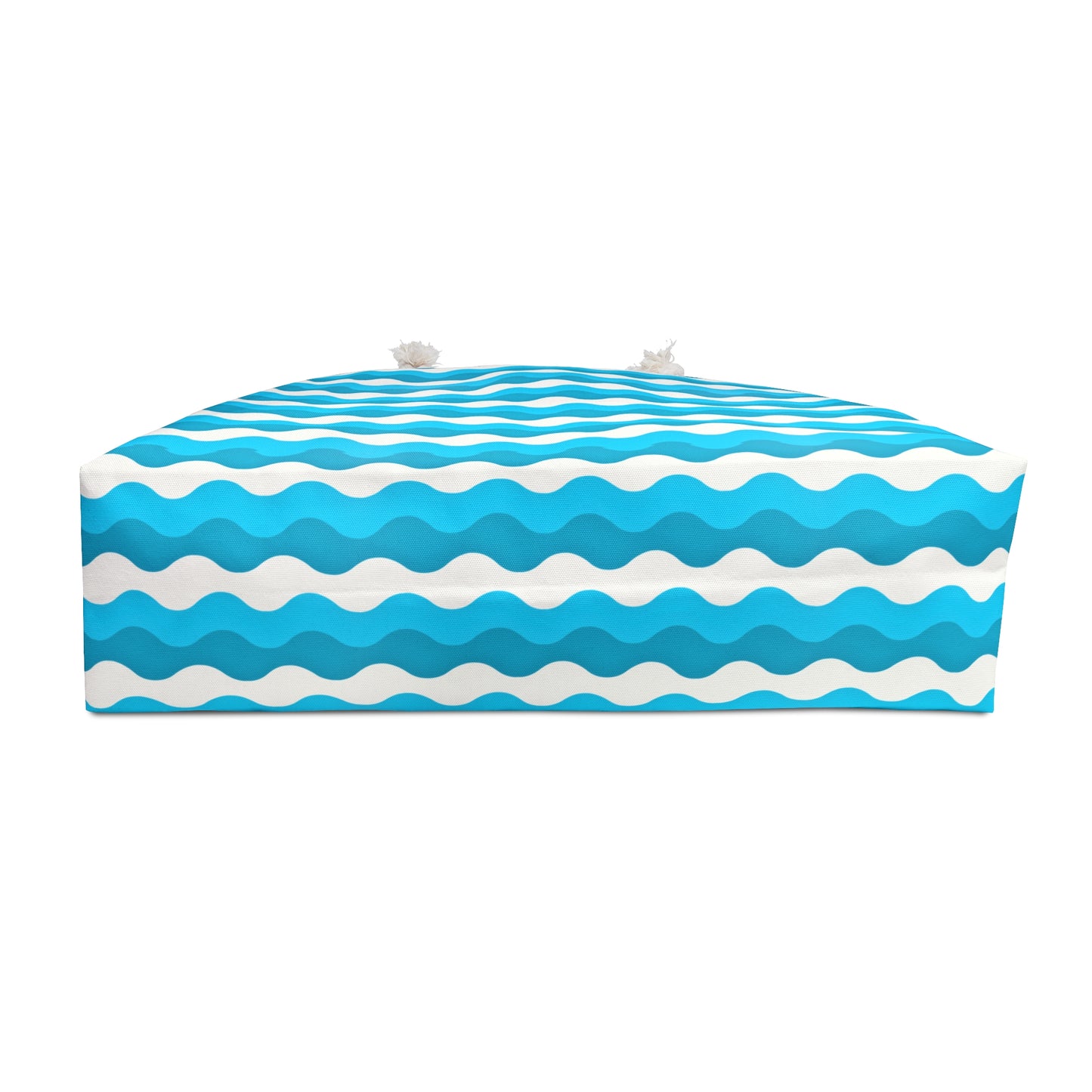 Groovy Waves Vibes Midcentury Modern Turquoise Ocean Coastal Shopper Market Beach Travel Vacay Weekender Bag