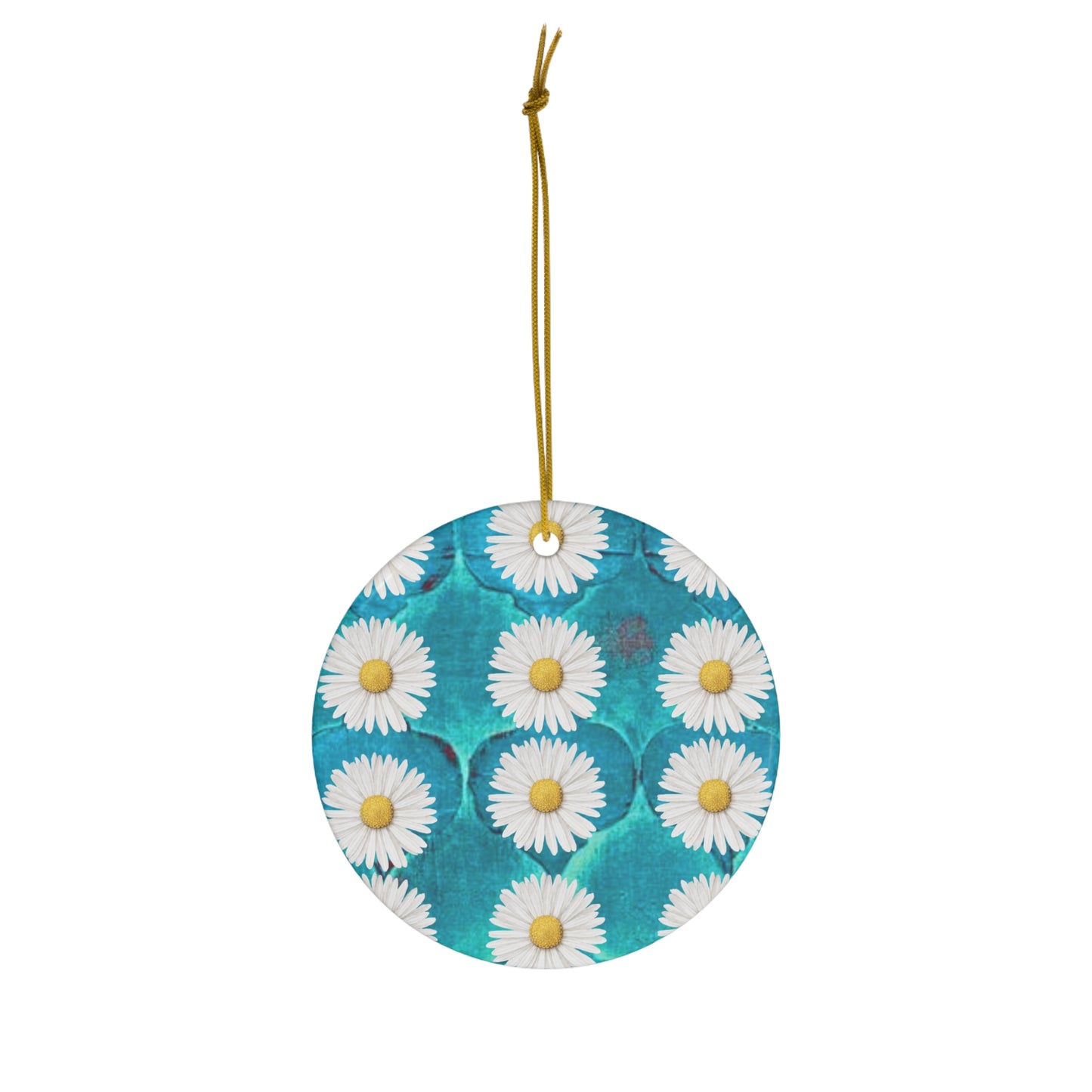 SageDaisy Living Turquoise Arabesque Decorative Ceramic Ornament