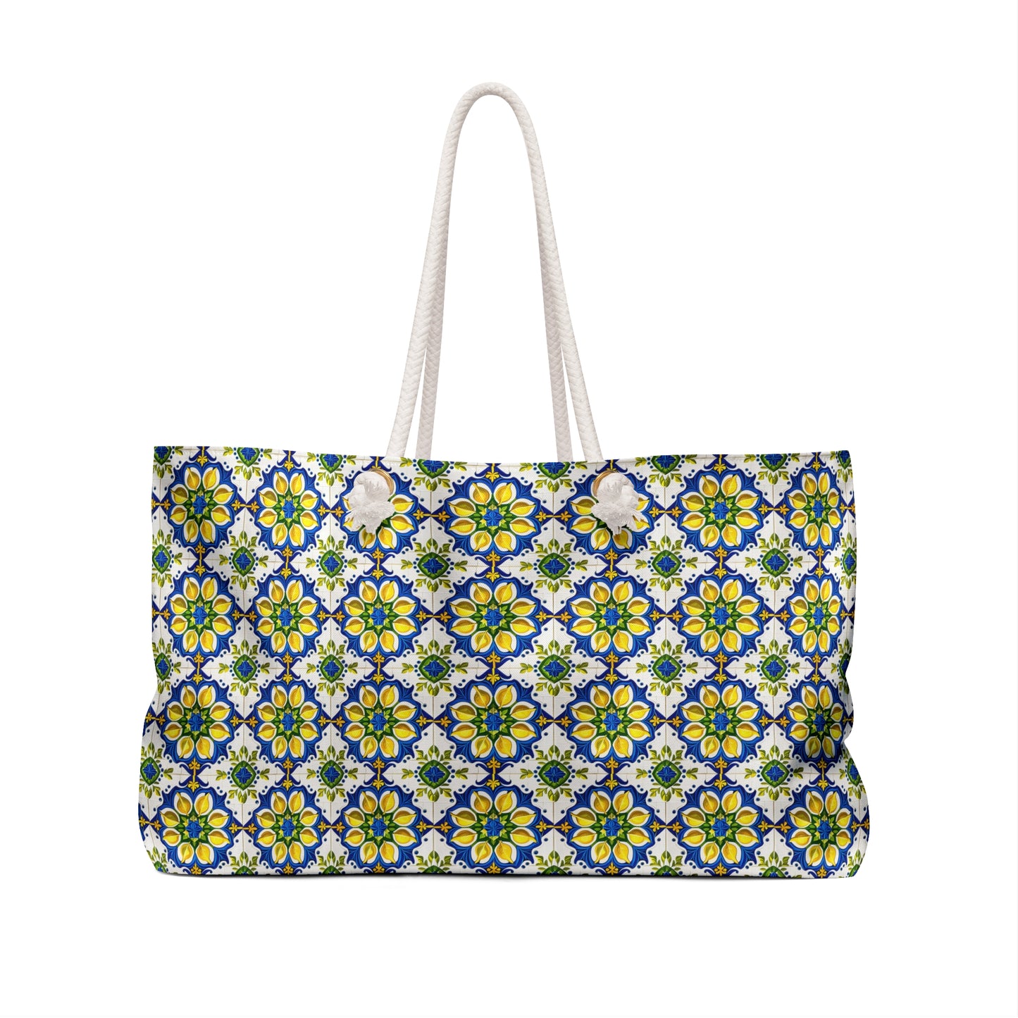 Island of Capri Limone Italian Durata Tile Lemons Travel Shopper Bag