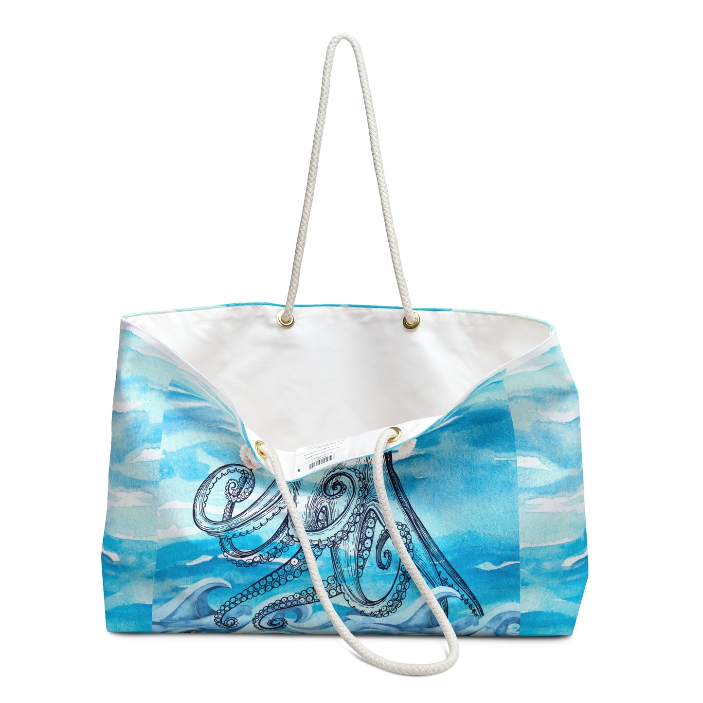 Coastal Summer Octopus Weekender Bag