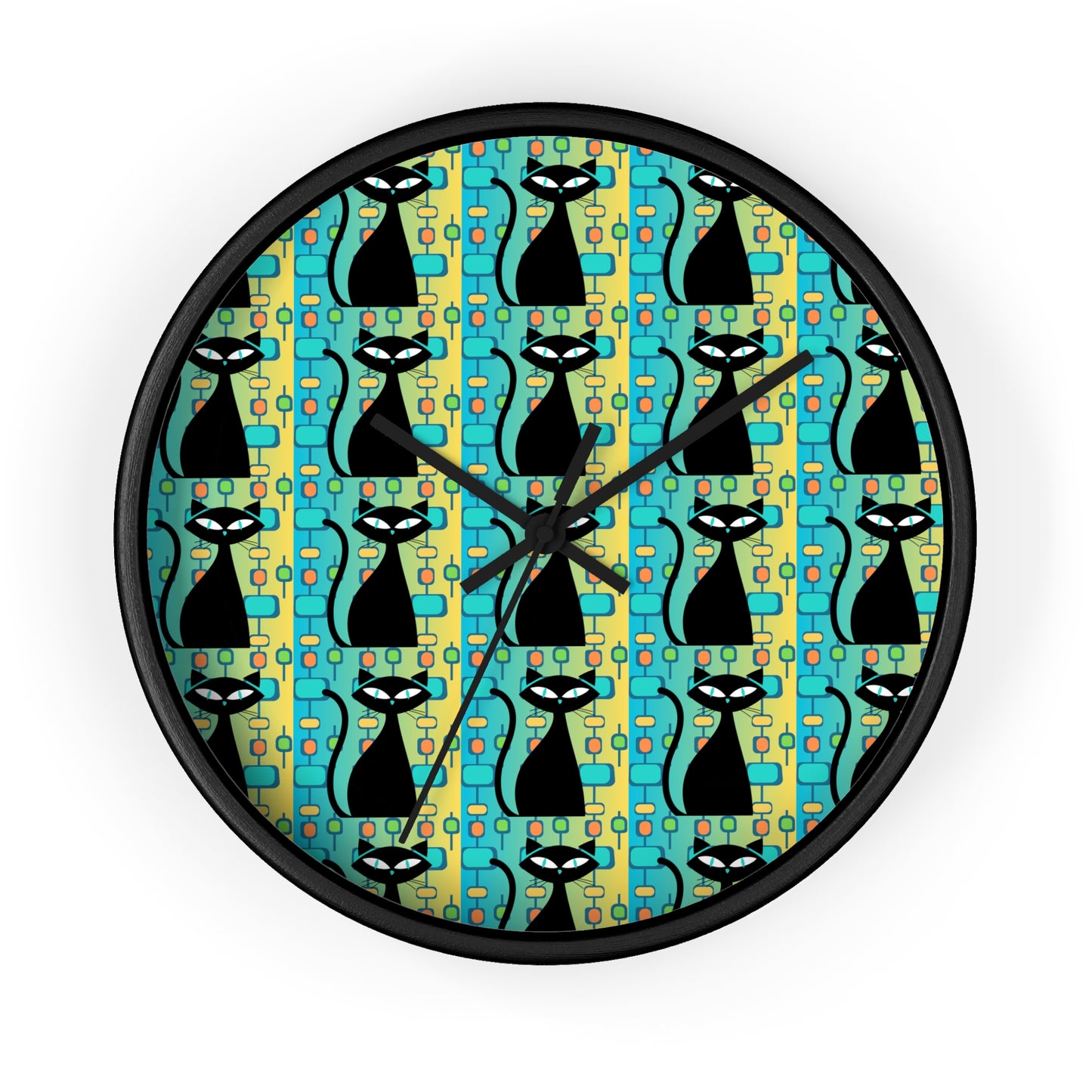 Atomic Cat Midcentury Modern Kitchen Wall Clock