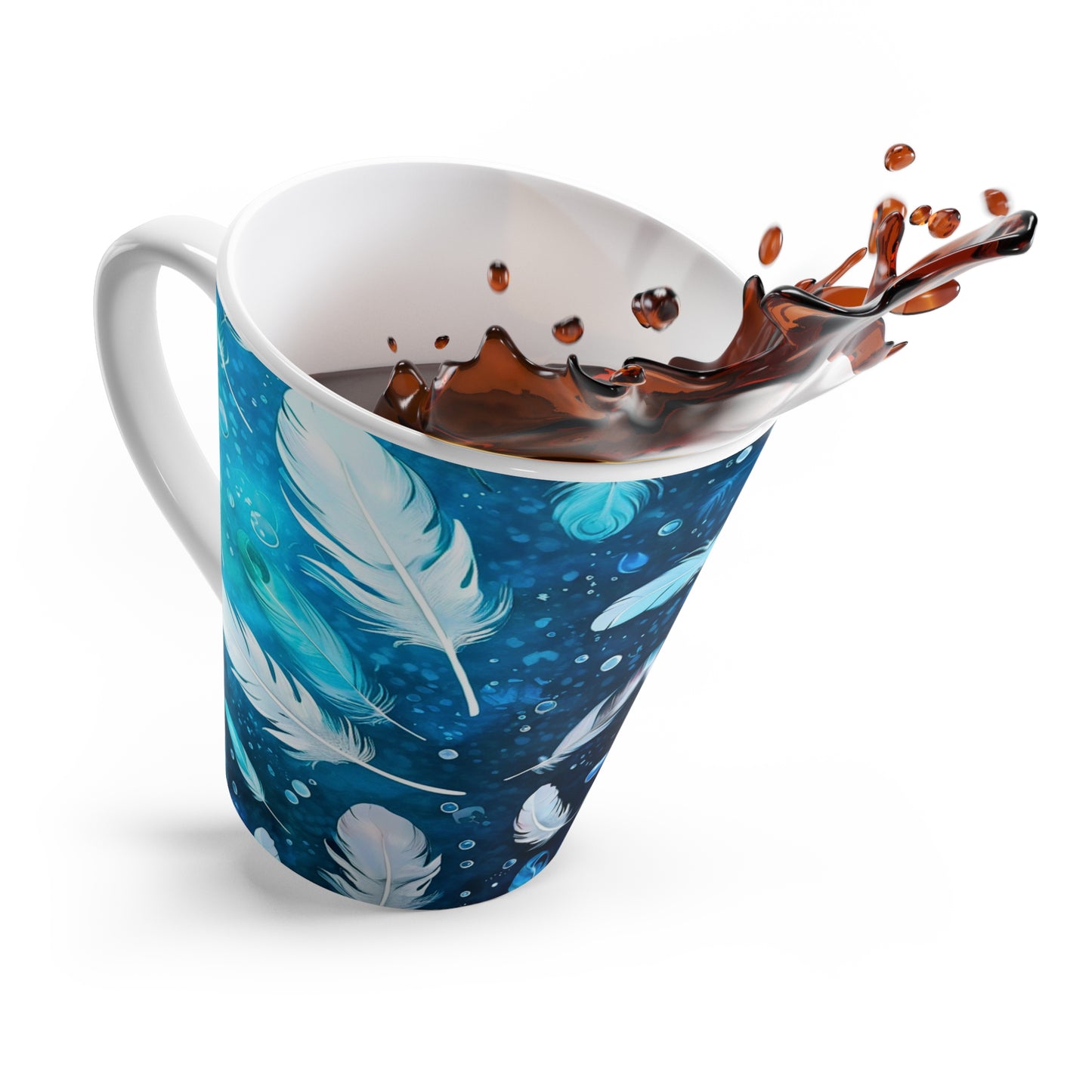 Sea of Feathers Cappuccino Hot Beverage Latte Mug