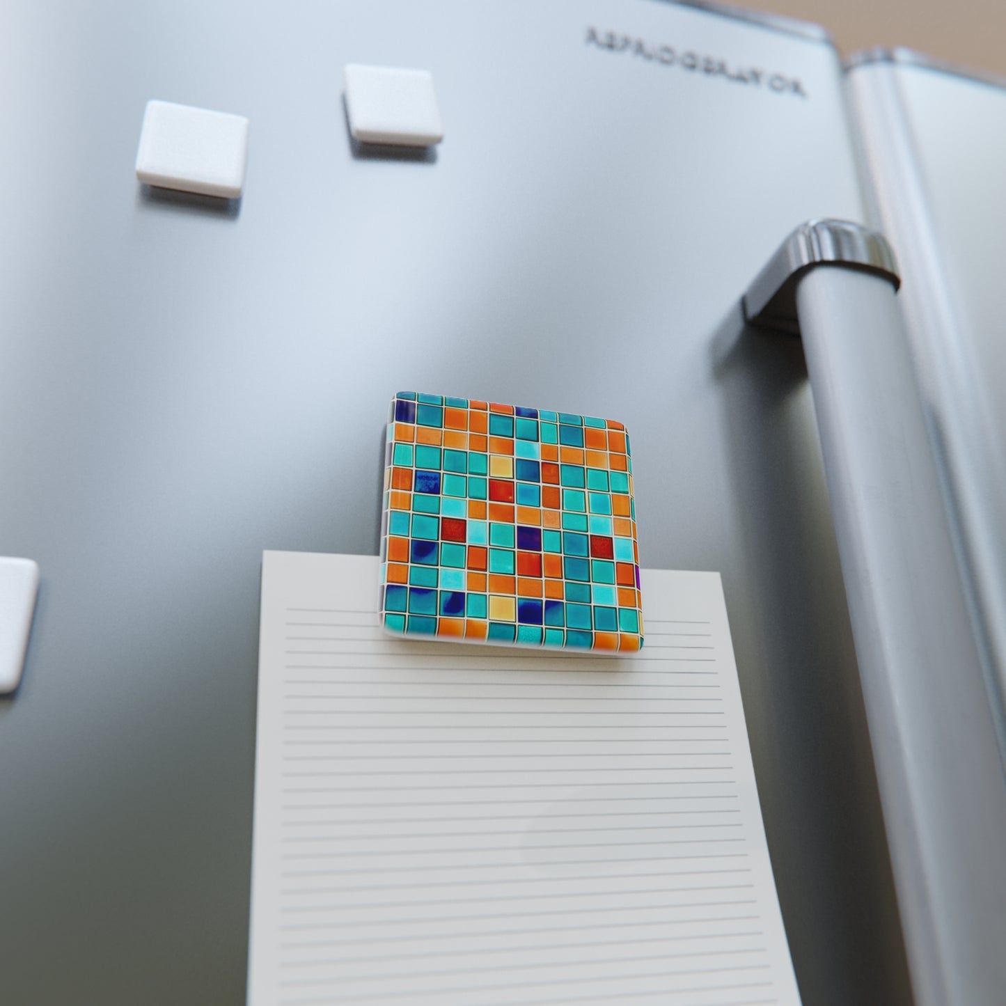 Fall Mosaic Porcelain Magnet, Square