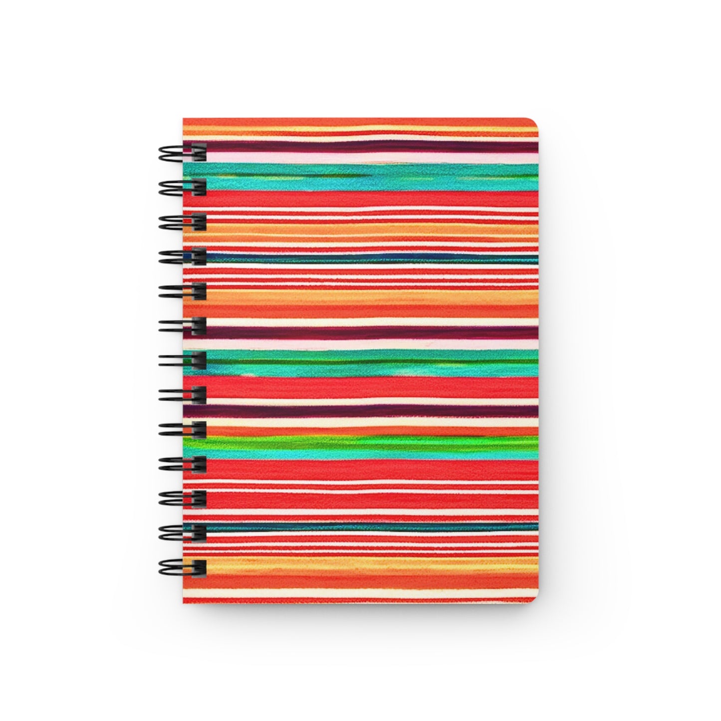 Serape Mexican Blanket Southwestern Stripes Writing Sketch Travel Spiral Bound Journal