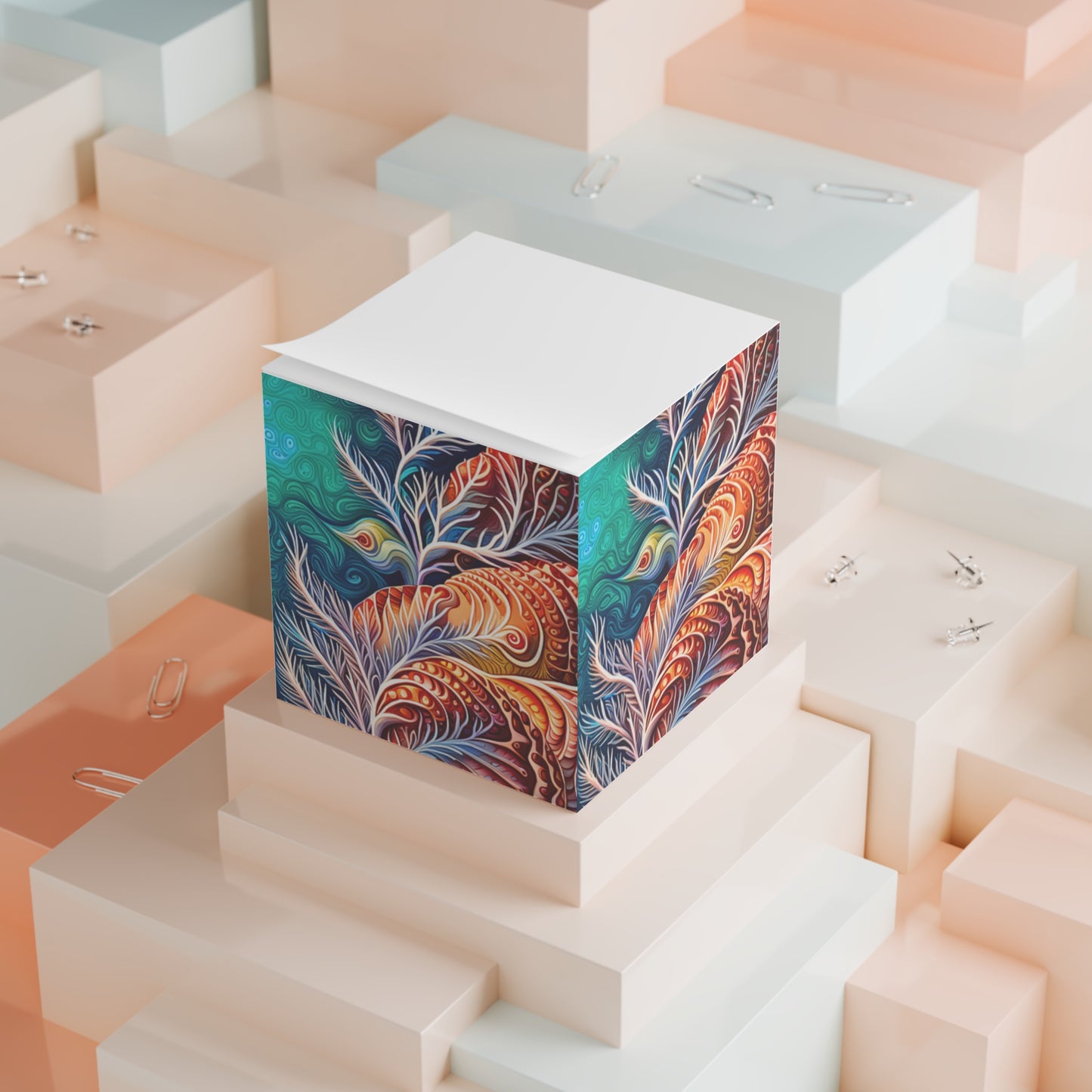 Coral Sea Ocean Coastal Paper Note Cube