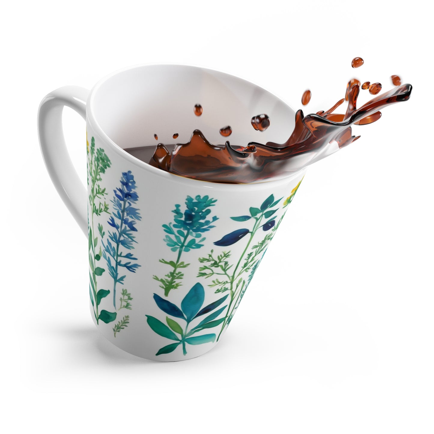 Spring Herbs Cappuccino Hot Beverage Latte Mug