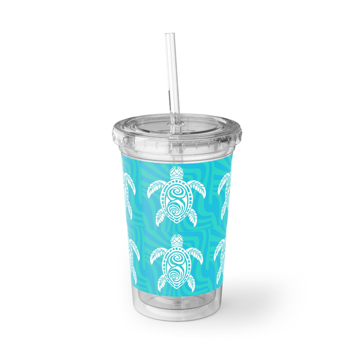 Maori Turtle Waves Cold Beverage Travel Suave Acrylic Cup