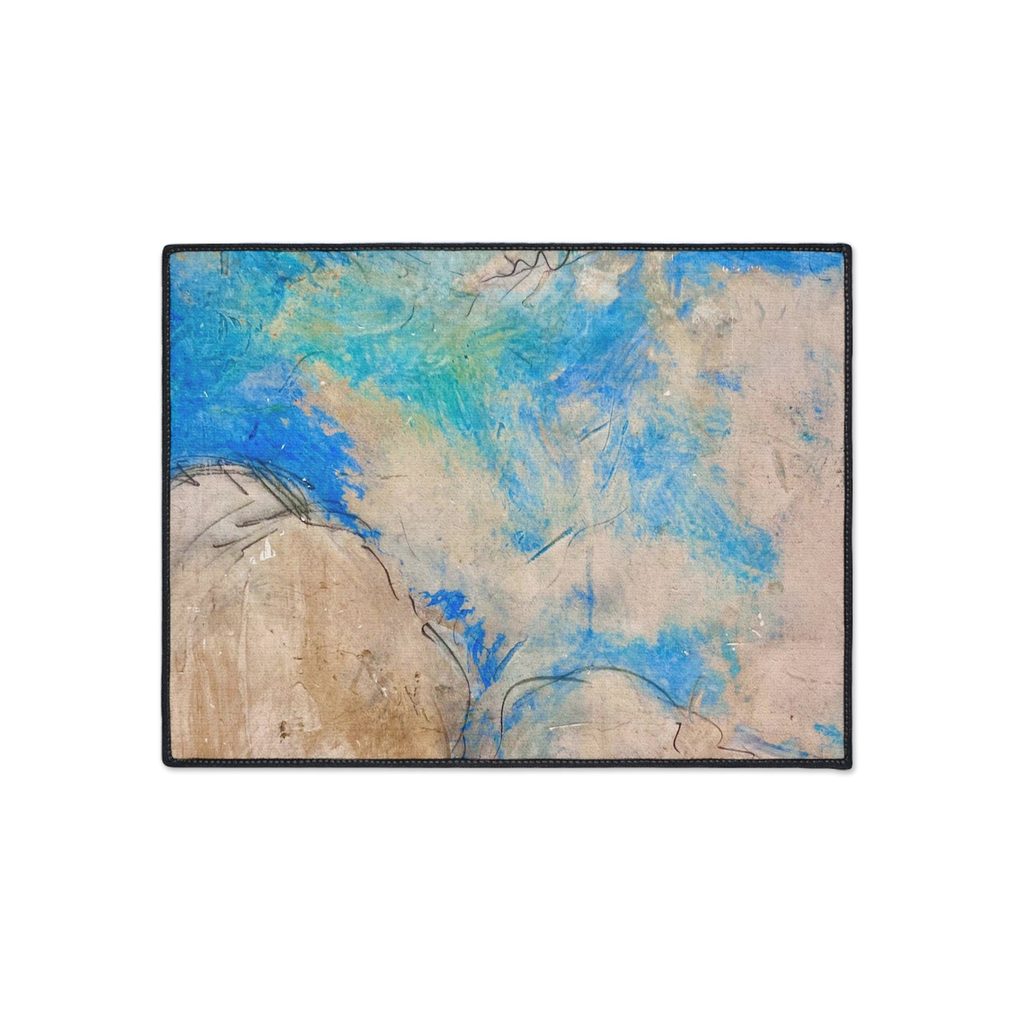 Fresco Clouds Italian Wall Painting Indoor Outdoor Decorative Heavy Duty Floor Mat