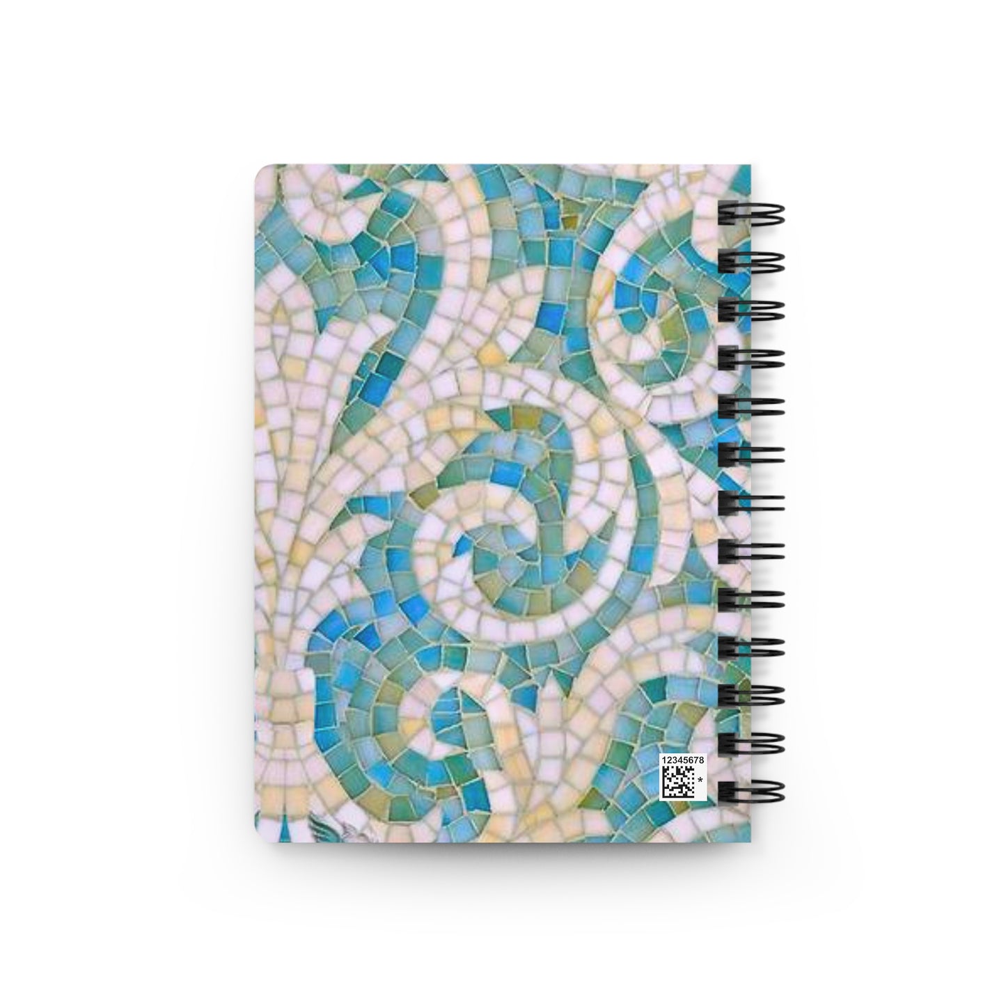 Aqua Mosaic Tile Writing Sketch Inspiration Spiral Bound Journal