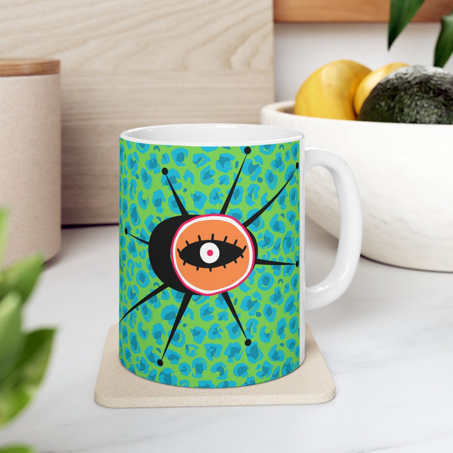 Quasar Eye Leopard MCM Coffee Tea Ceramic Mug