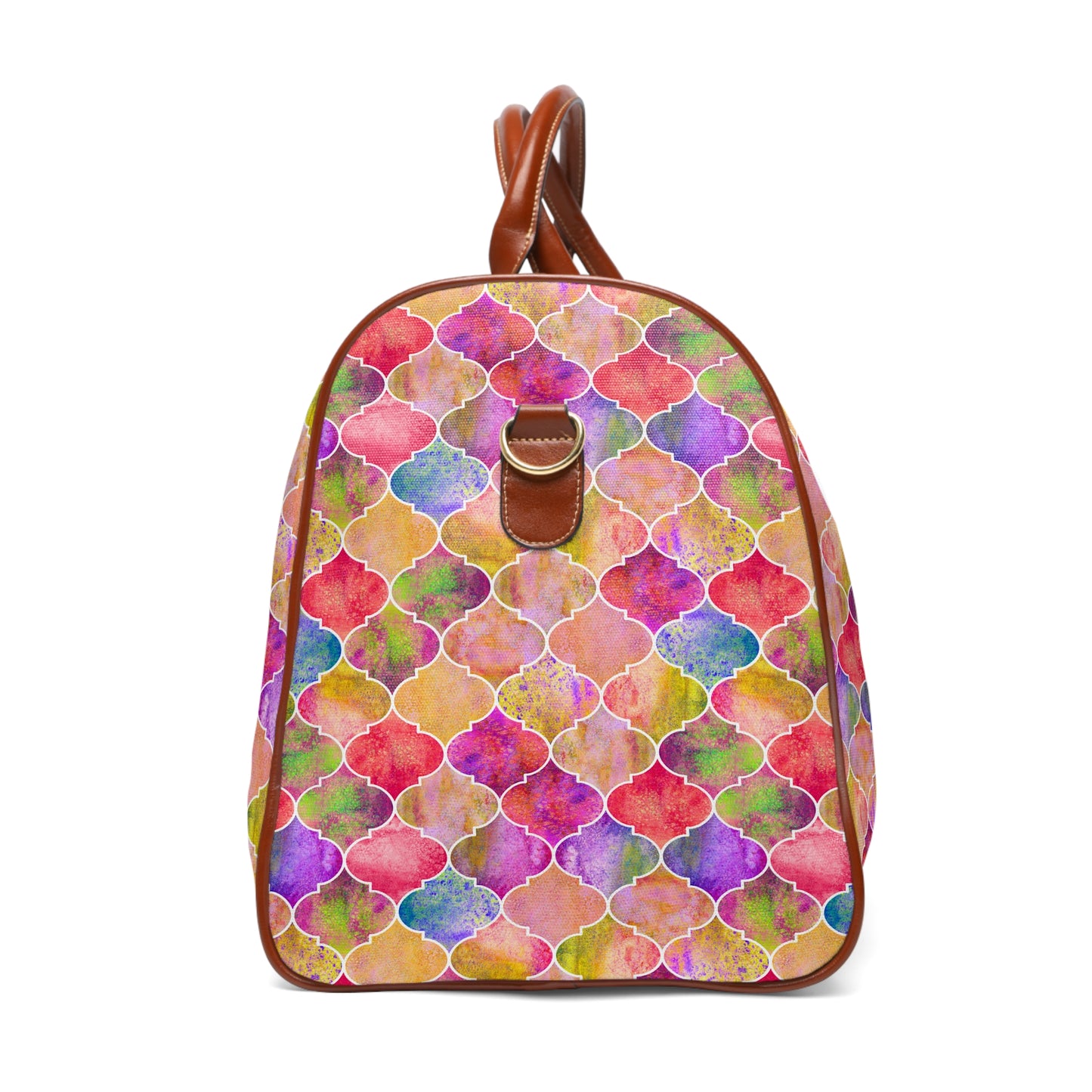 Arabesque Tile Marrakech Moroccan Multi Colored Waterproof Travel Bag