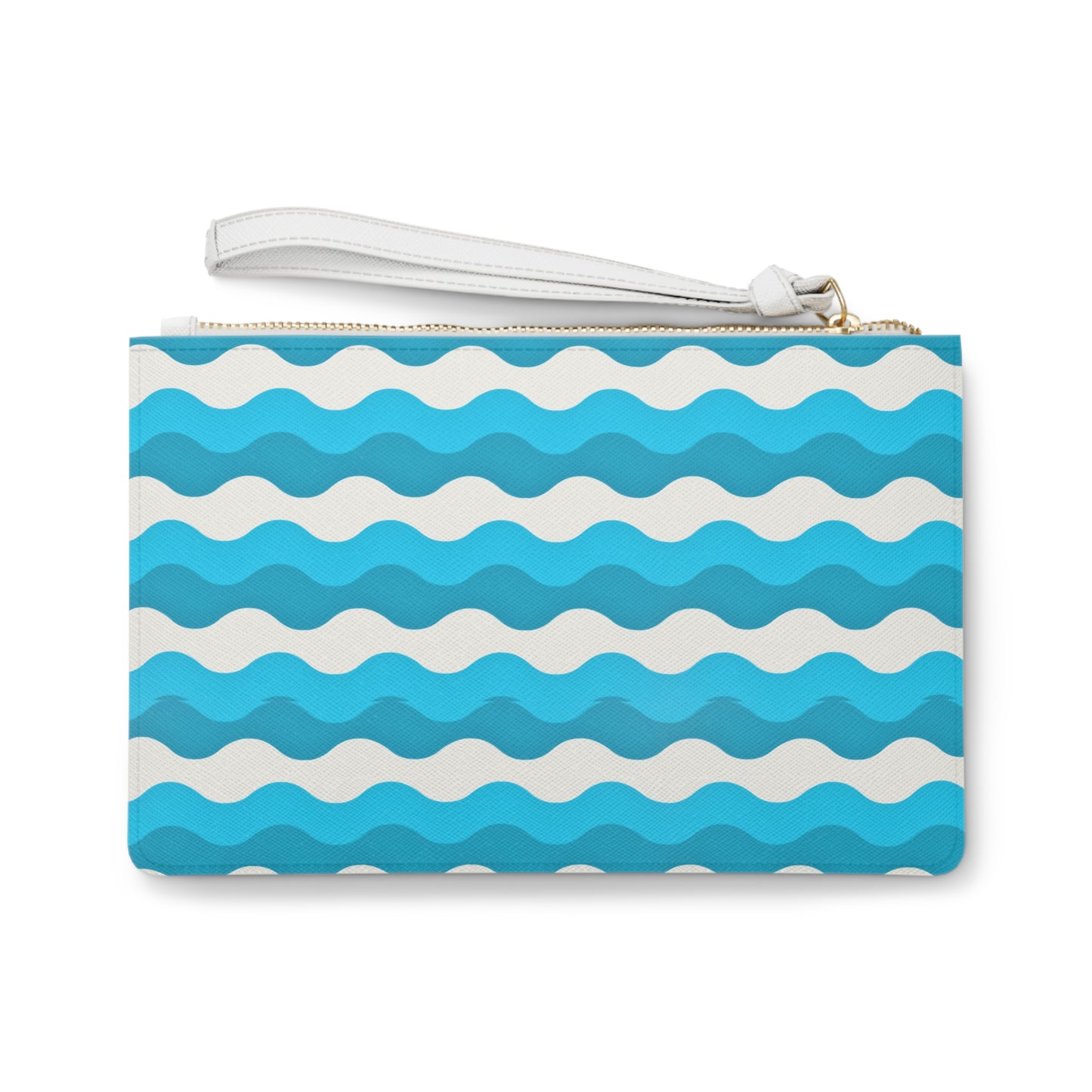 Groovy Waves Vibes Midcentury Modern Turquoise Ocean Vacation Decorative Accessories Evening Pouch Clutch Bag
