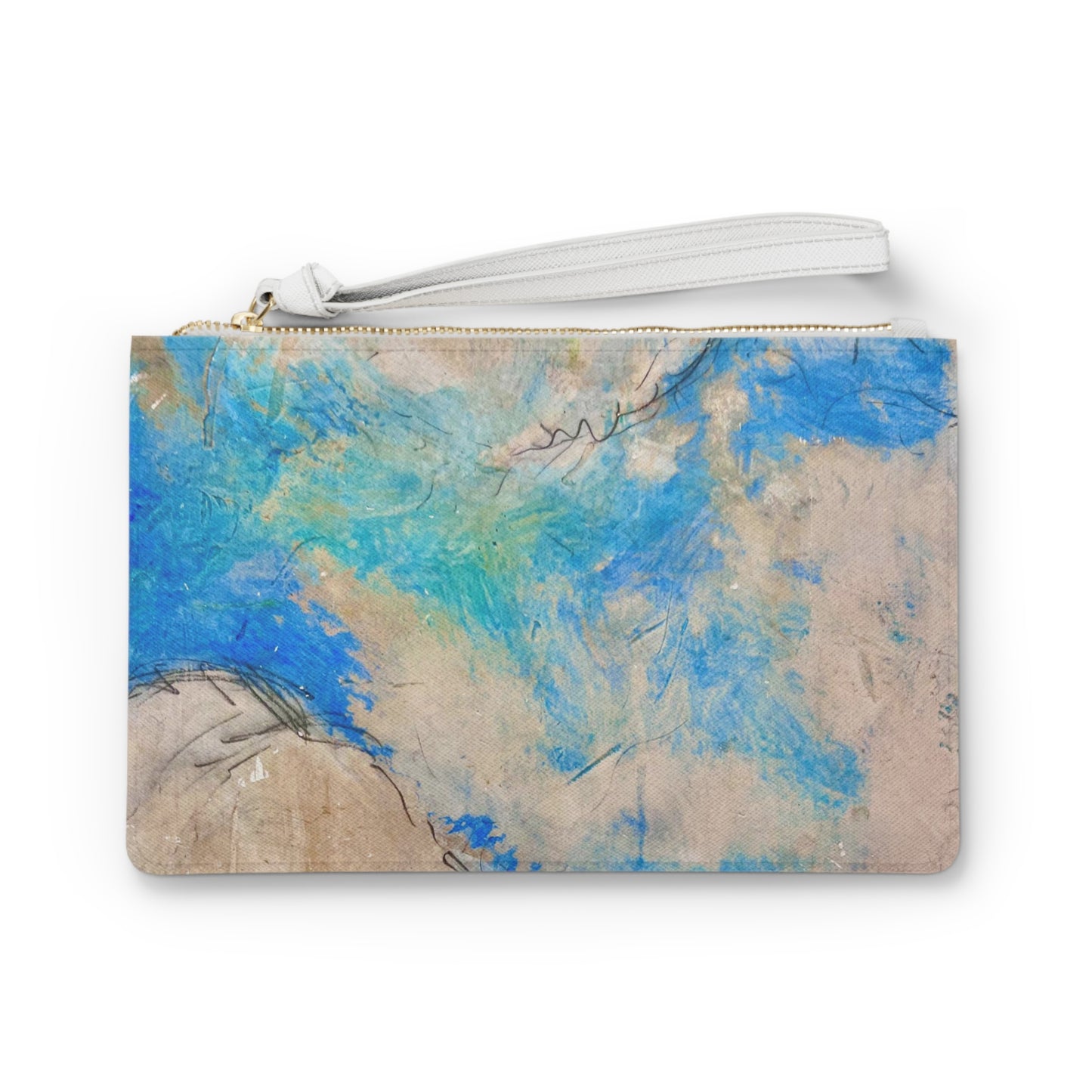 Fresco Clouds Italian Wall Painting Makeup Errands Evening Pouch Clutch Bag
