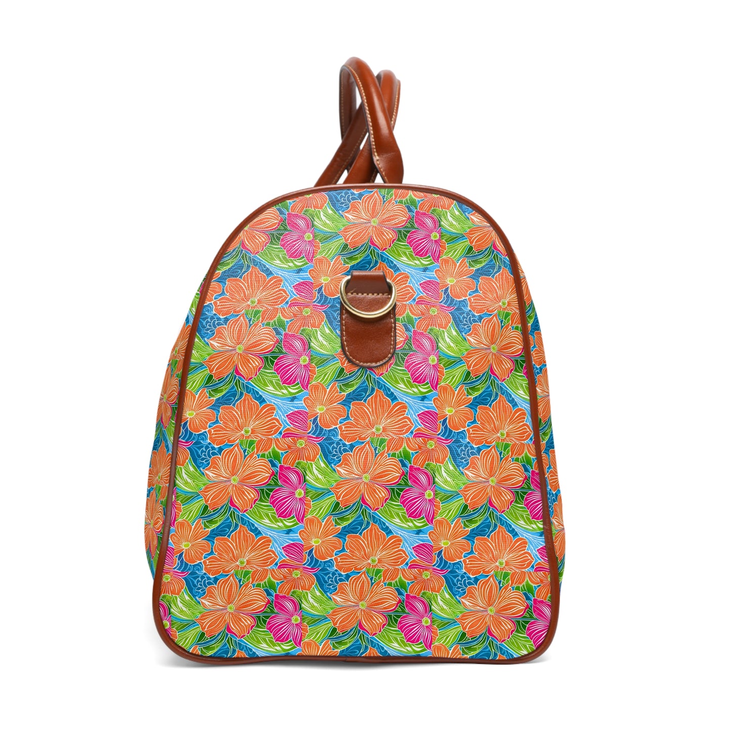 Tropical Hibiscus Hawaiian Flowers Paradise Coastal Waterproof Travel Bag