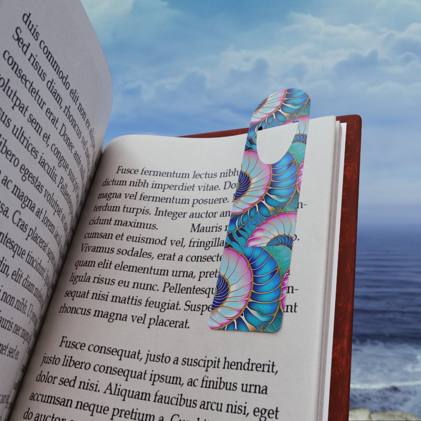 Cloisonne Nautilus Shell Bookmark