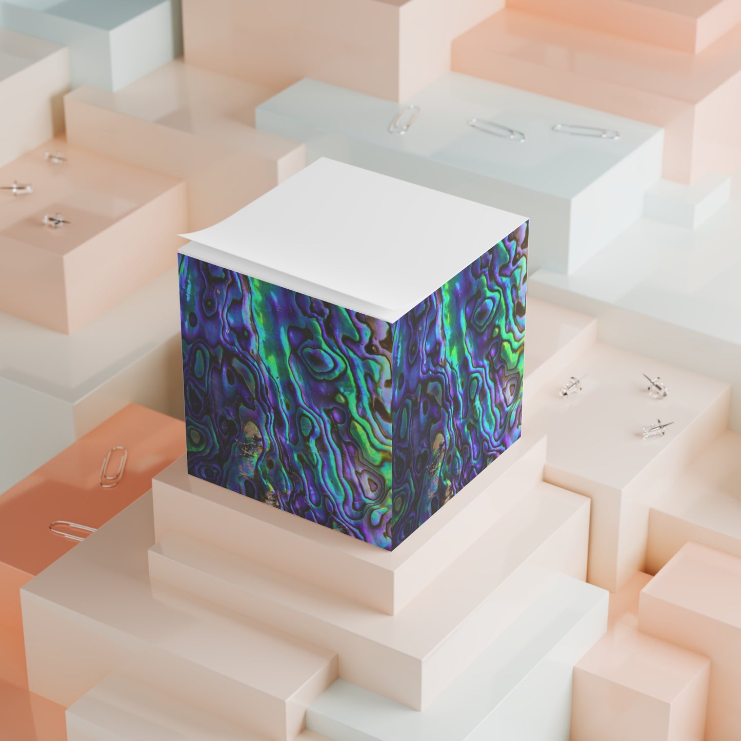 Abalone Jewels Natural Shell Ocean Abstract Paper Note Cube