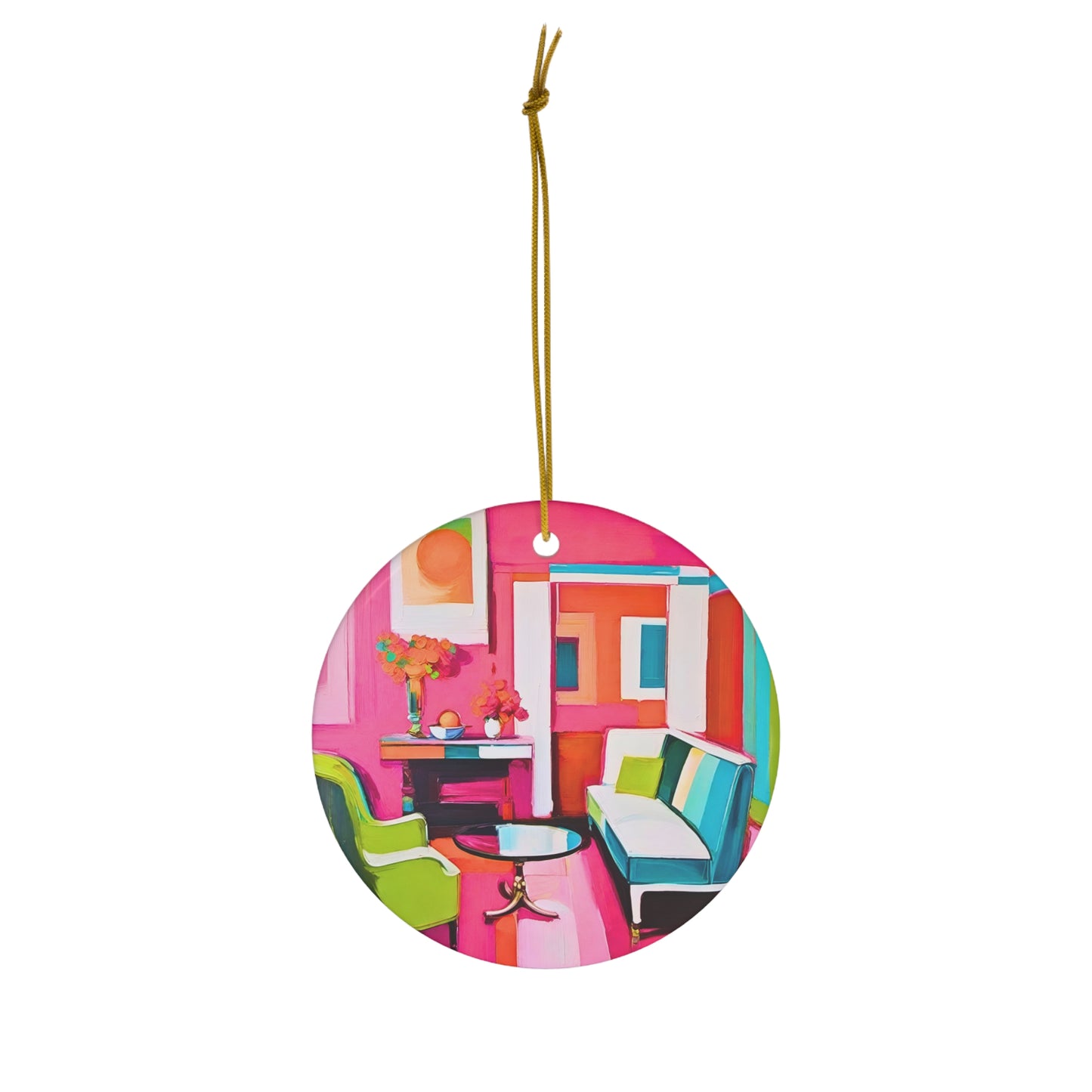 LA Casa Style California West Coast Hot Pink Interior Decoration Ceramic Ornament