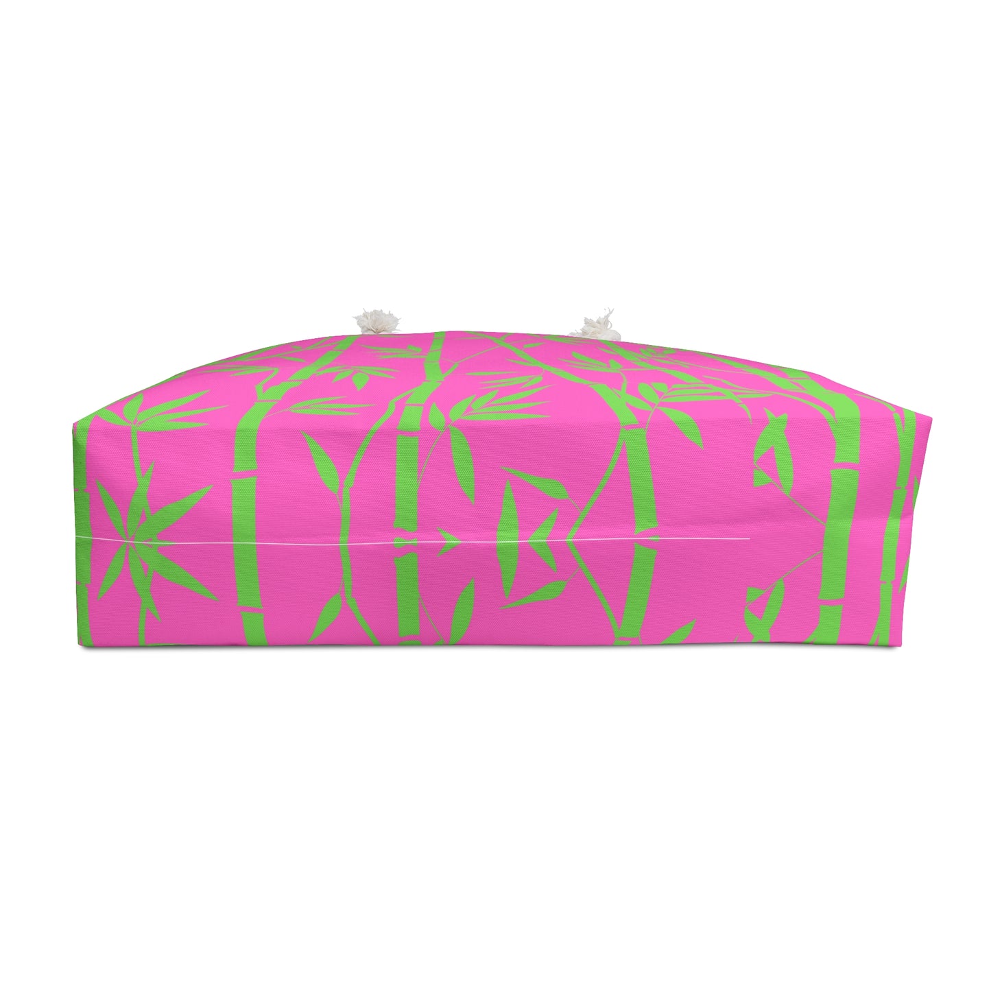Bamboo Zen Meditation Garden Hot Pink Lime Green Beach Shopping Market Vacation Cruise Weekender Bag