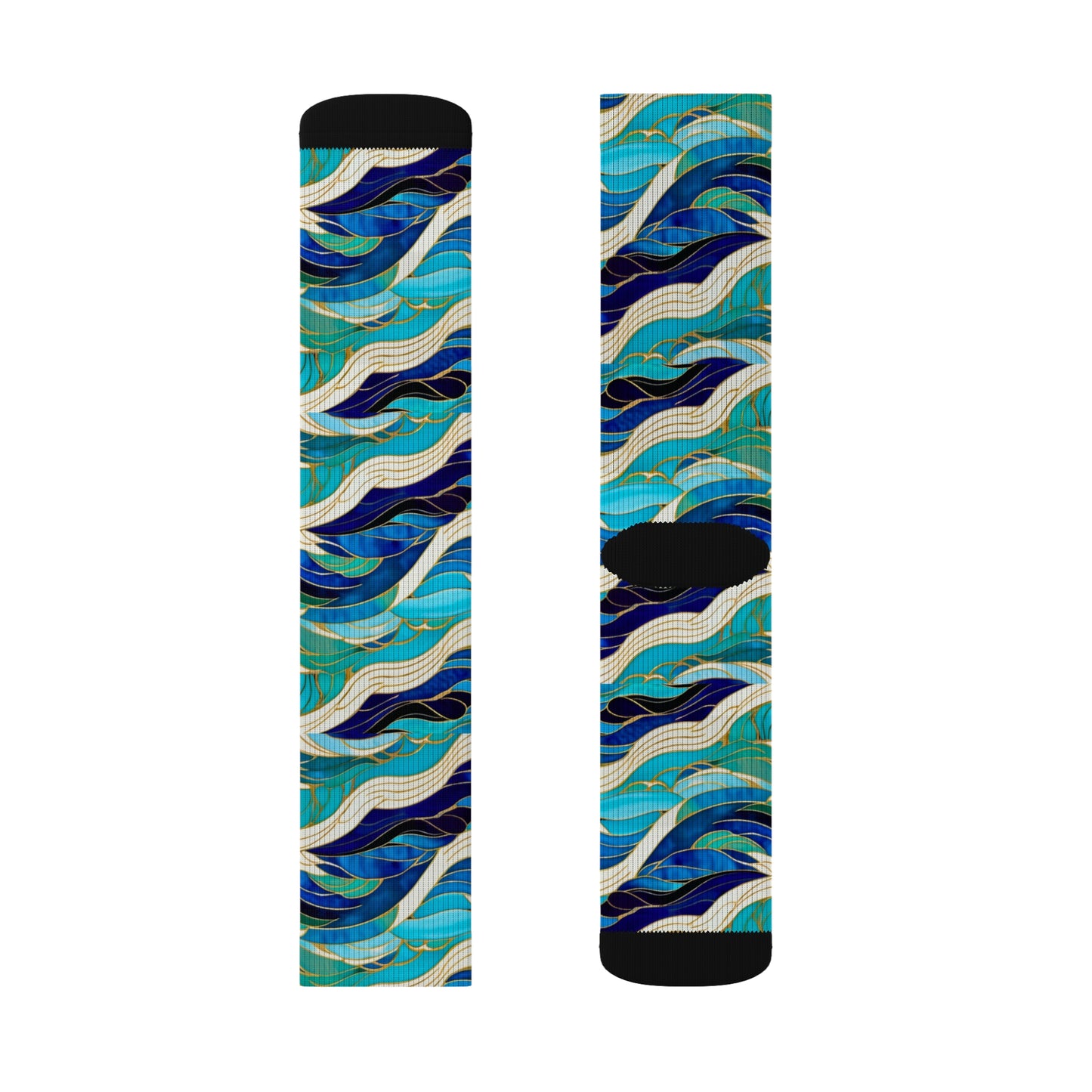 Cloisonne Waves Sublimation Socks