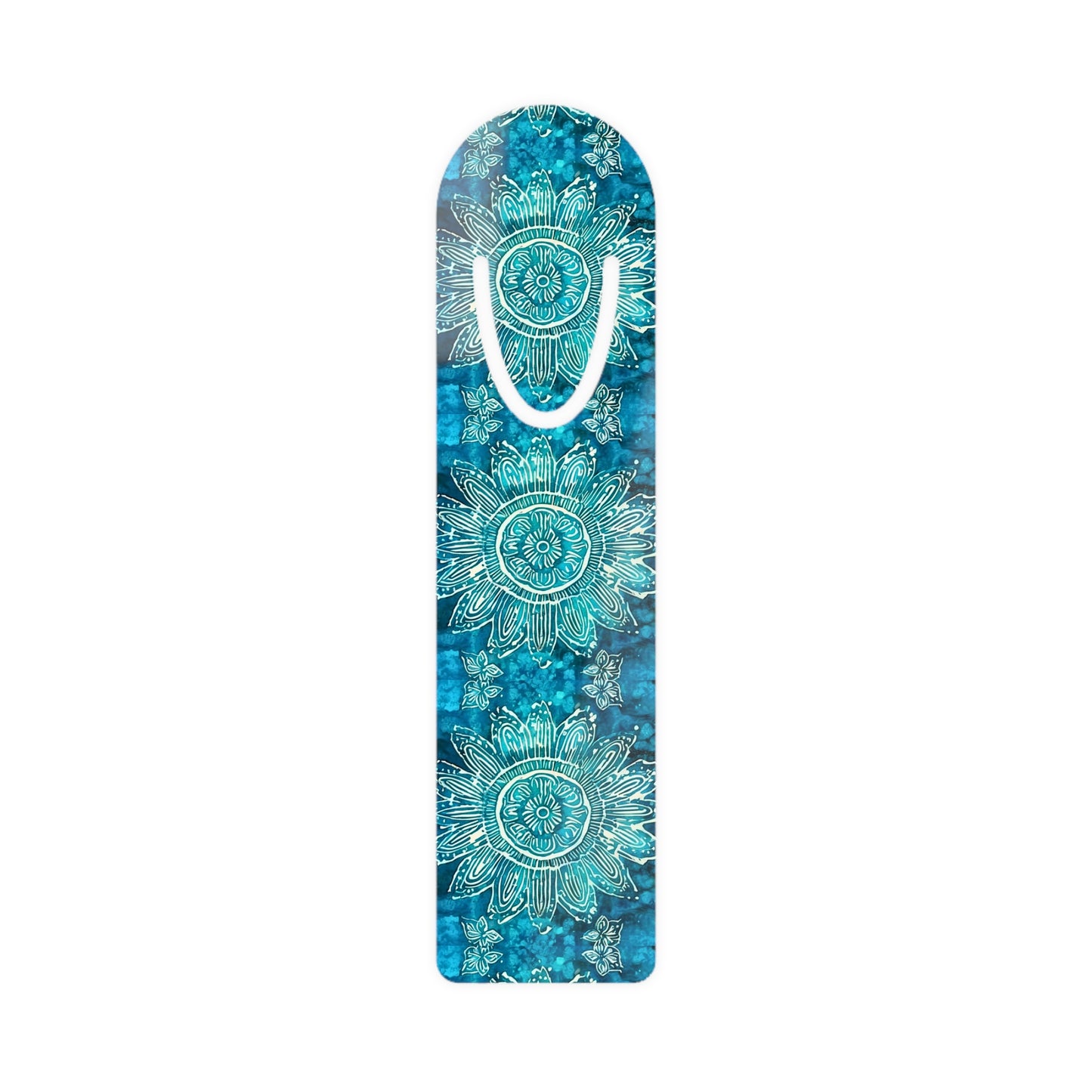 Teal Abundance Flower Batik Sumatra Tropical Bookmark