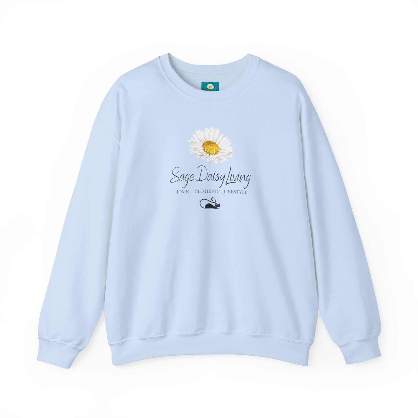 SageDaisy Living Atomic Cat Midcentury Modern Signature Adult Unisex Heavy Blend™ Crewneck Sweatshirt