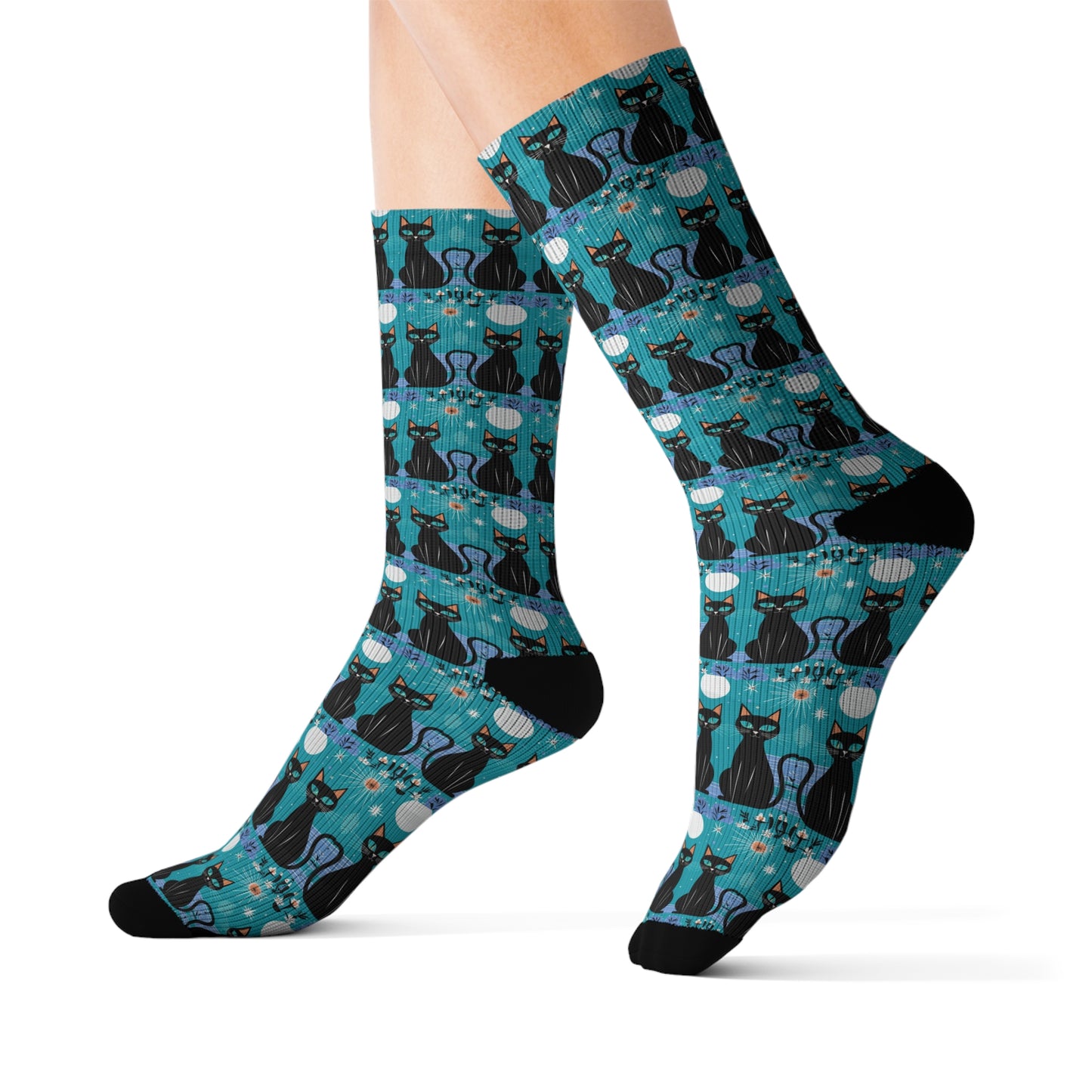 Stardust Twin Cats Sublimation Socks