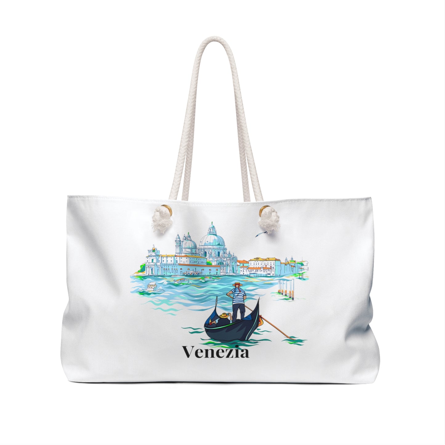 Venezia Italian Vintage Market Tote Weekender Bag