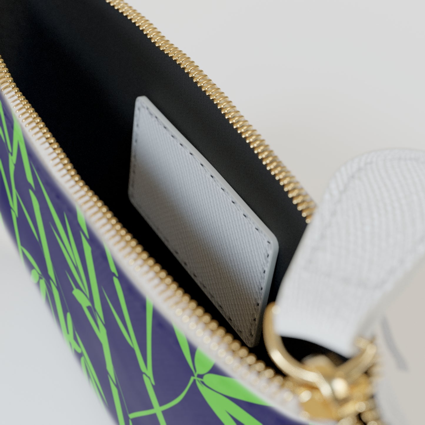 Bamboo Zen Meditation Garden Midnight Blue/Black Lipstick Errands Coin Purse Mini Pouch Clutch Bag