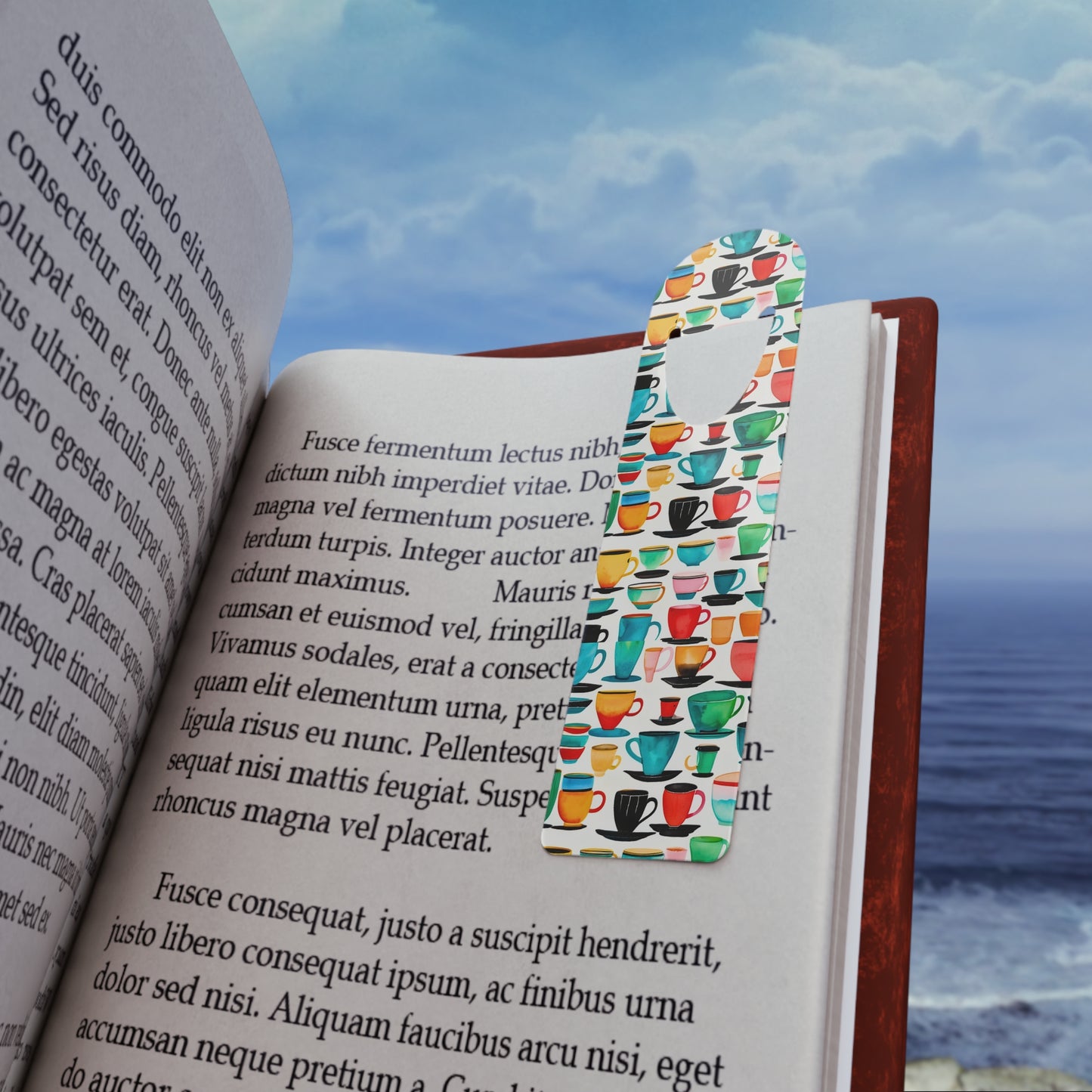 Coffee Cups Midcentury Modern Kitchen Bookmark