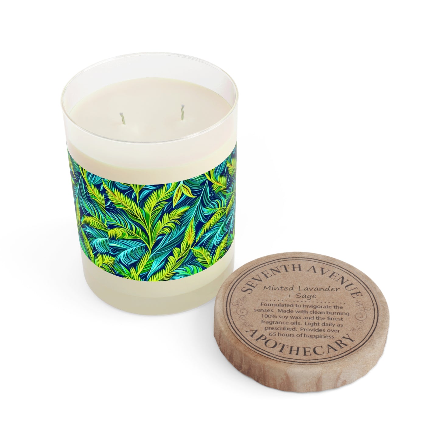 Madagascar Forest Teal Aromatherapy Essential Oils Natural Accent Decorative Scented Candle - Full Glass, 11oz