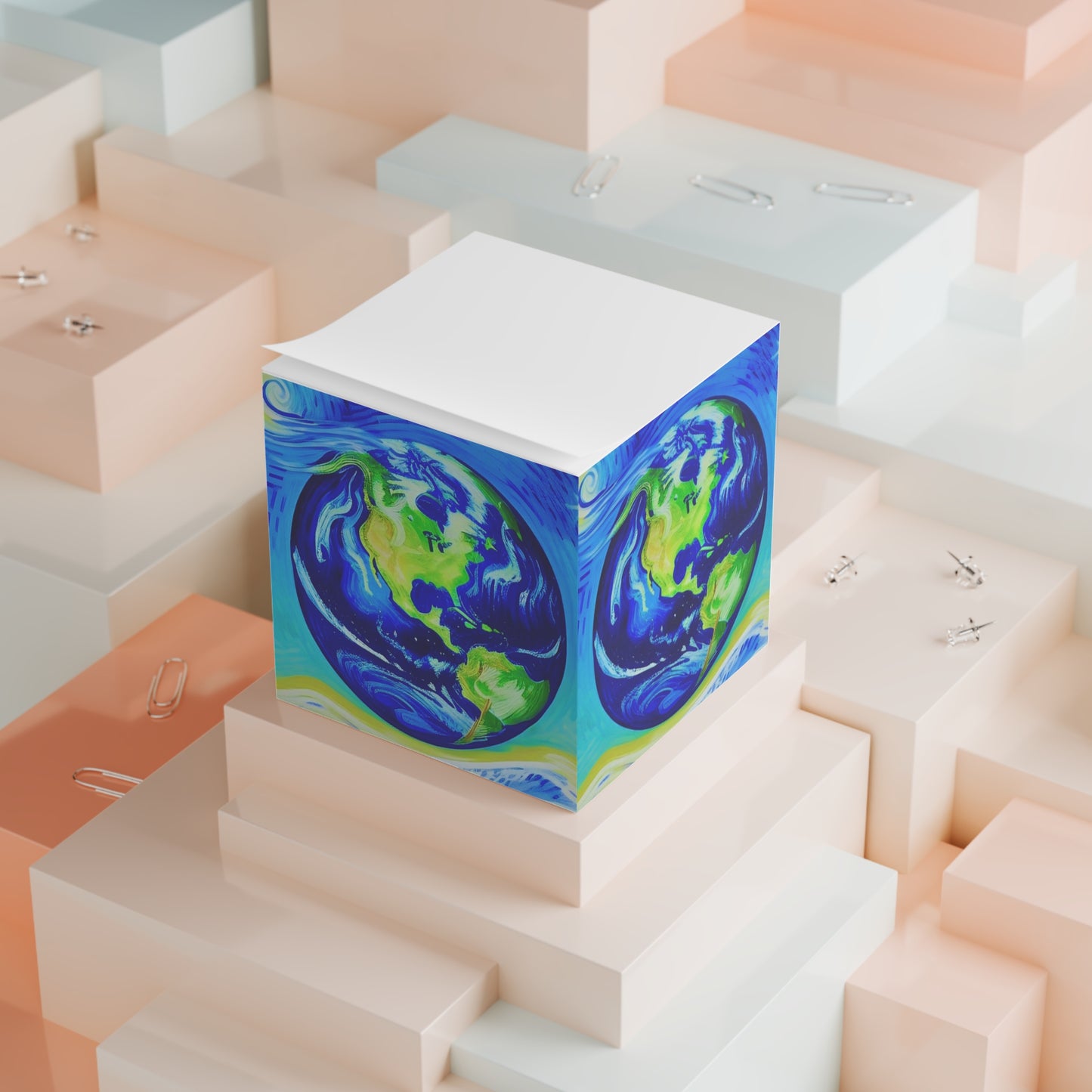 Mother Earth Decorative Paper Note Cube