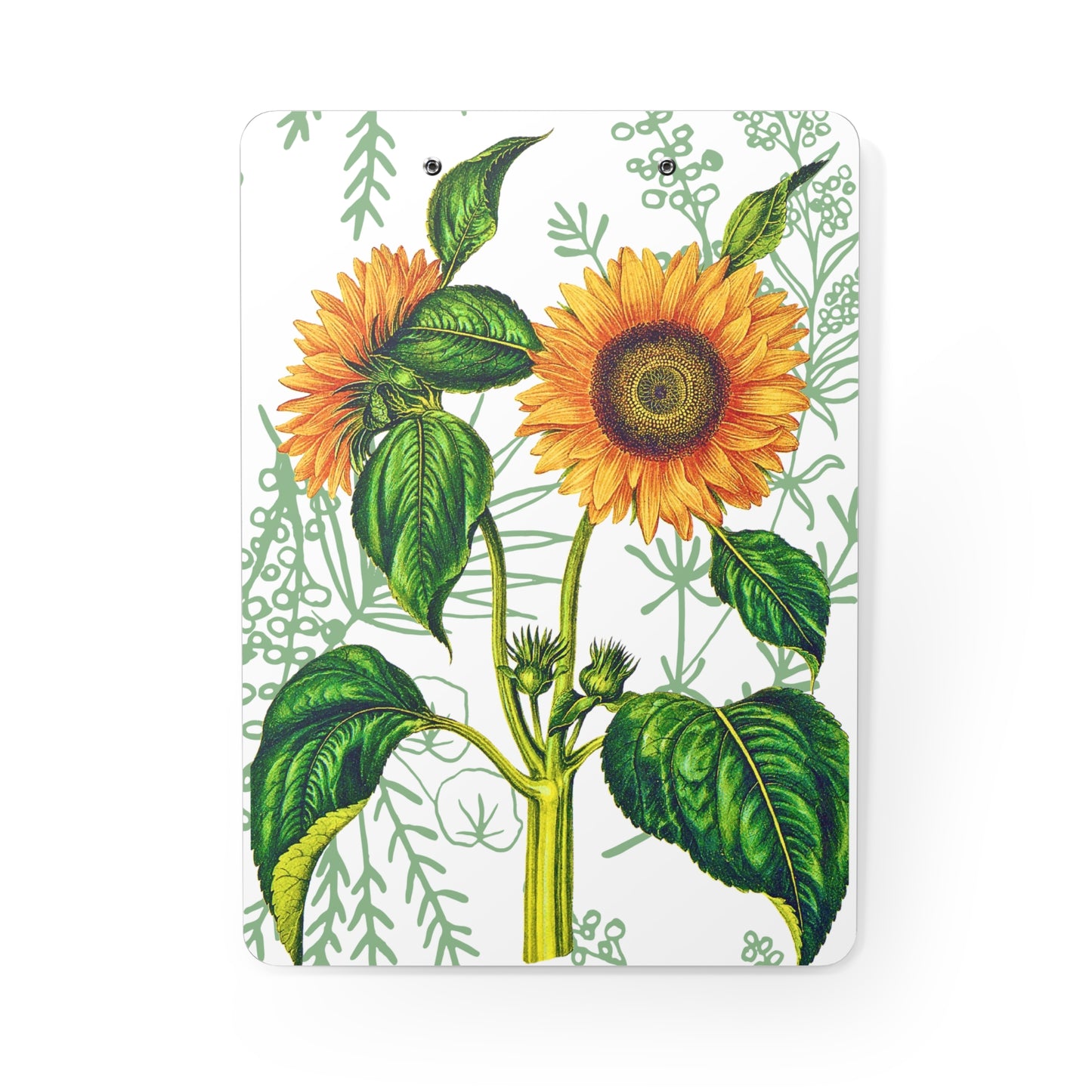 Summer Sunflower Botanical Organizer Clipboard