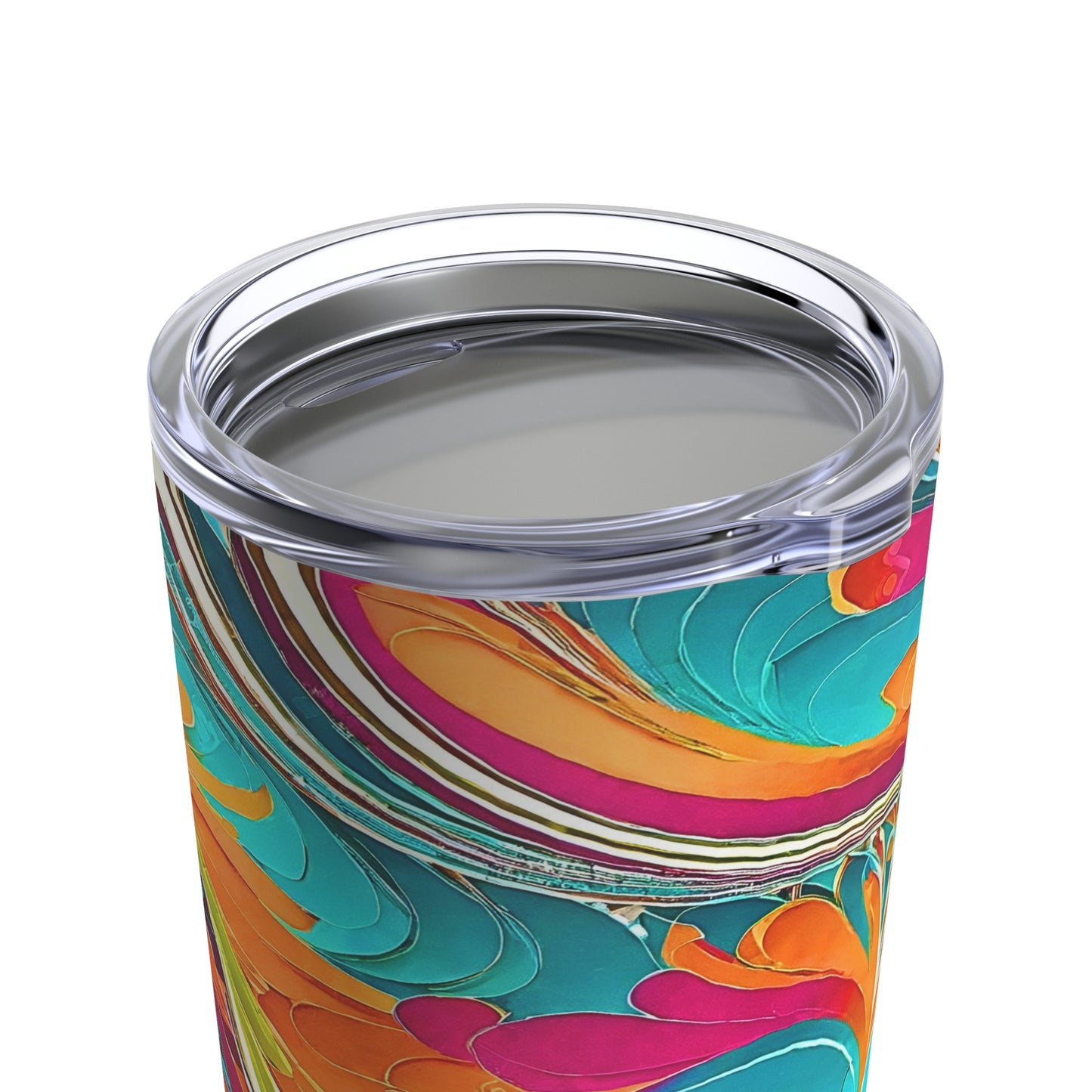 Sunset Canyon Waves 1970s Vintage Pattern Hot Cold Beverage Travel Tumbler 20oz