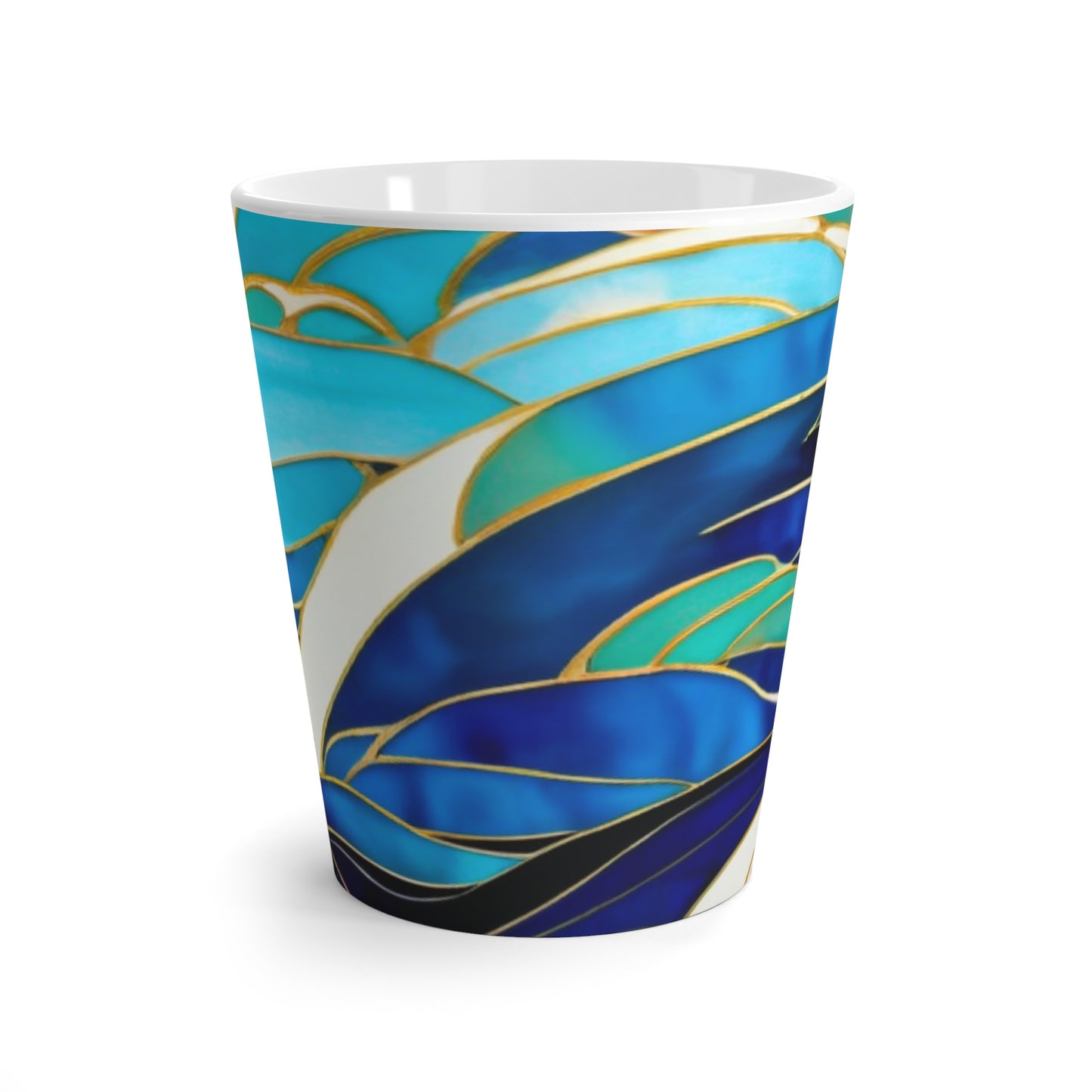 Cloisonne Waves Cappuccino Tea Hot Beverage Decorative Latte Mug