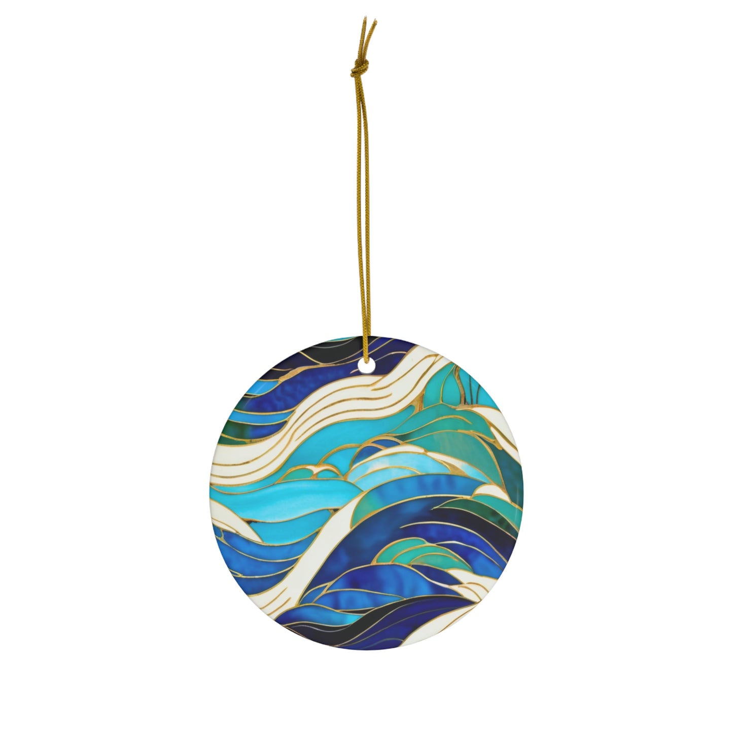 Cloisonne Waves Decorative Ceramic Ornament