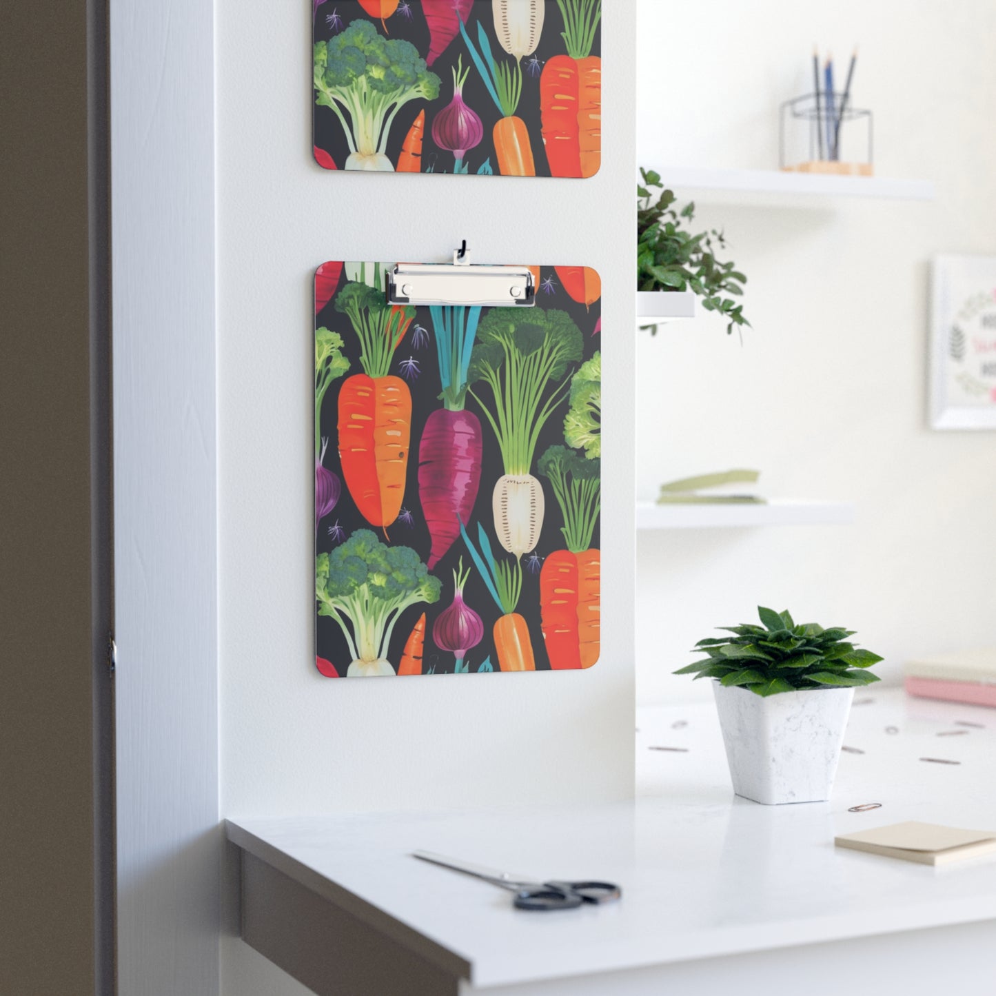 Nightshade Veggies Midcentury Modern Organizer Clipboard