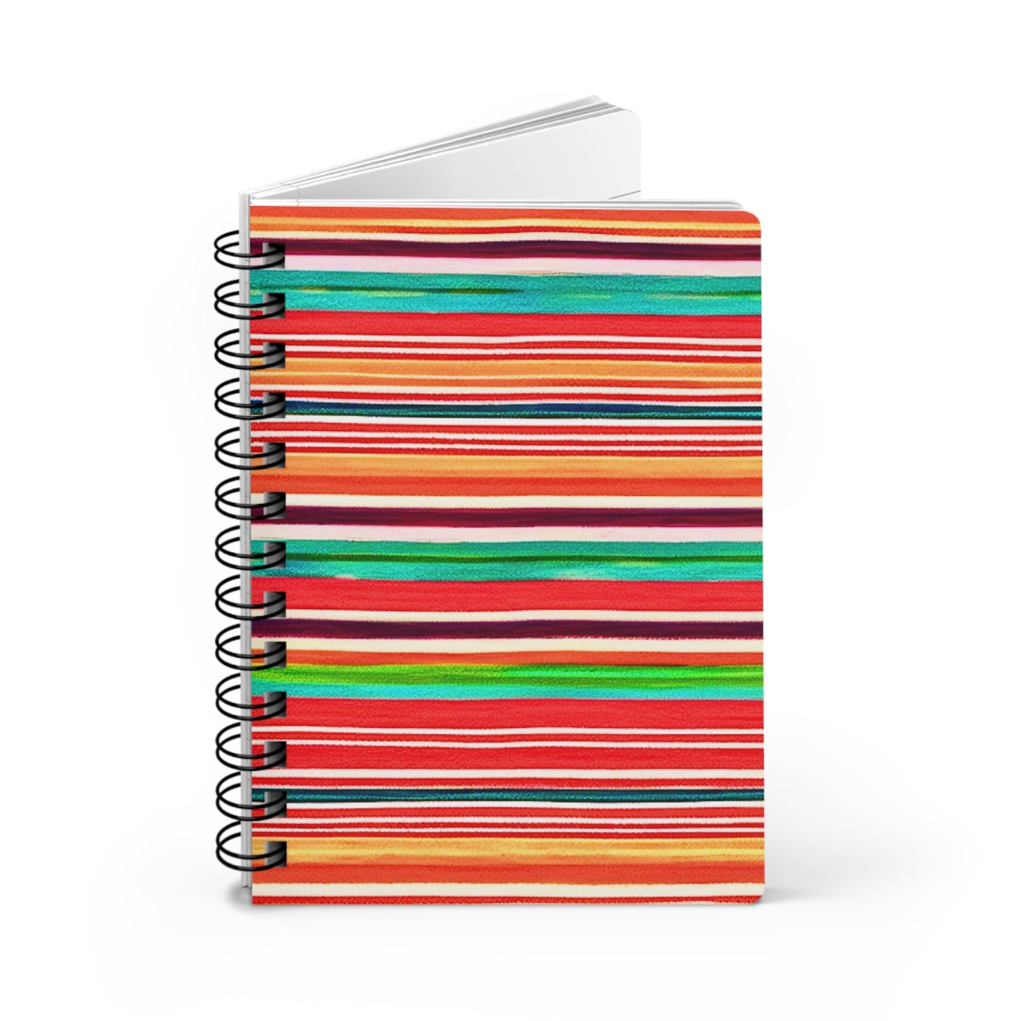 Serape Mexican Blanket Southwestern Stripes Writing Sketch Travel Spiral Bound Journal