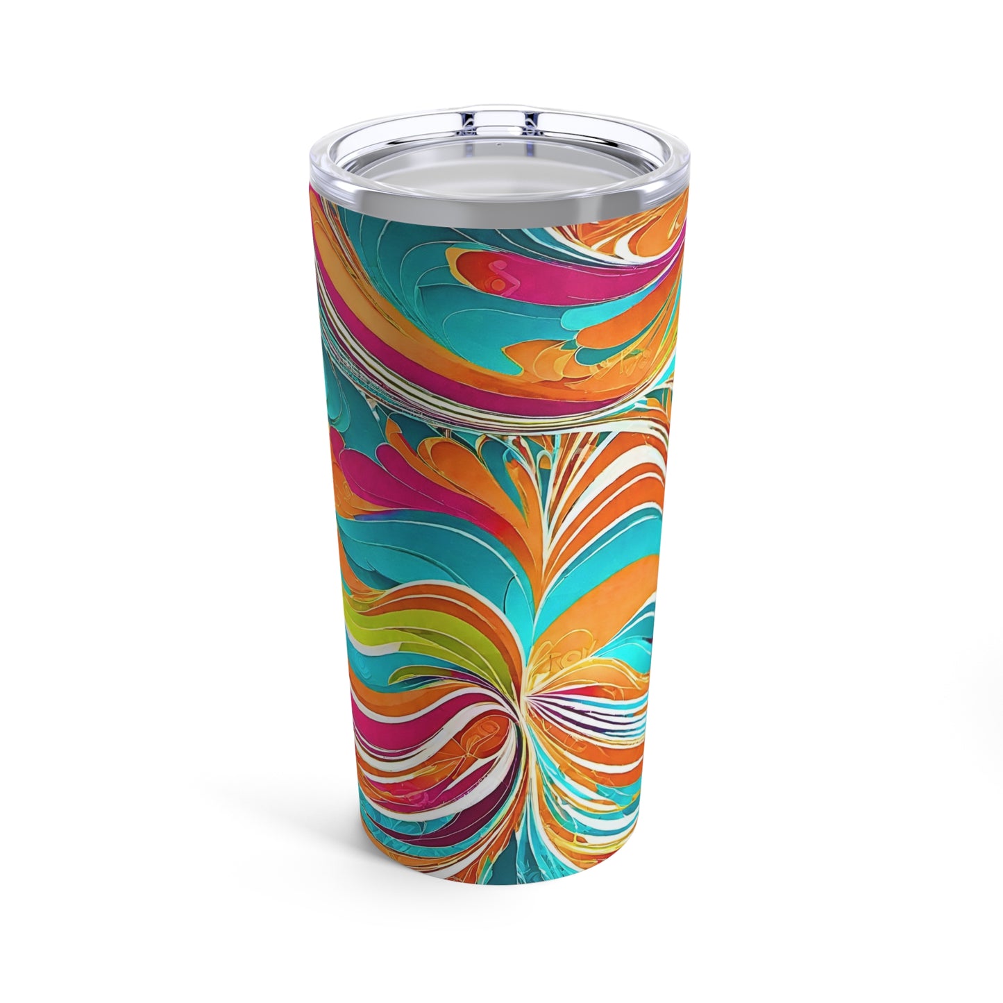 Sunset Canyon Waves 1970s Vintage Pattern Hot Cold Beverage Travel Tumbler 20oz