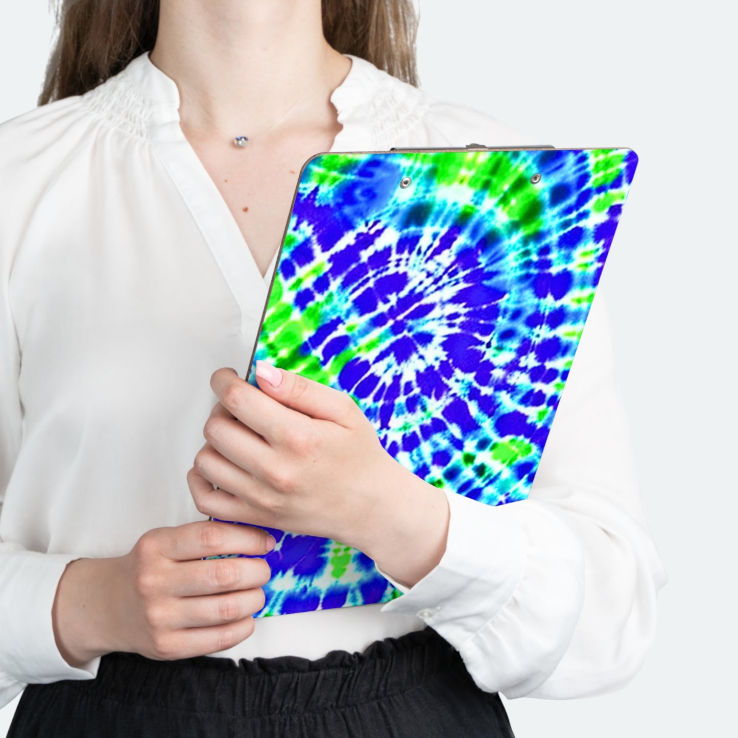 Surfer Turquoise Lime Tie Dye Organizer Clipboard