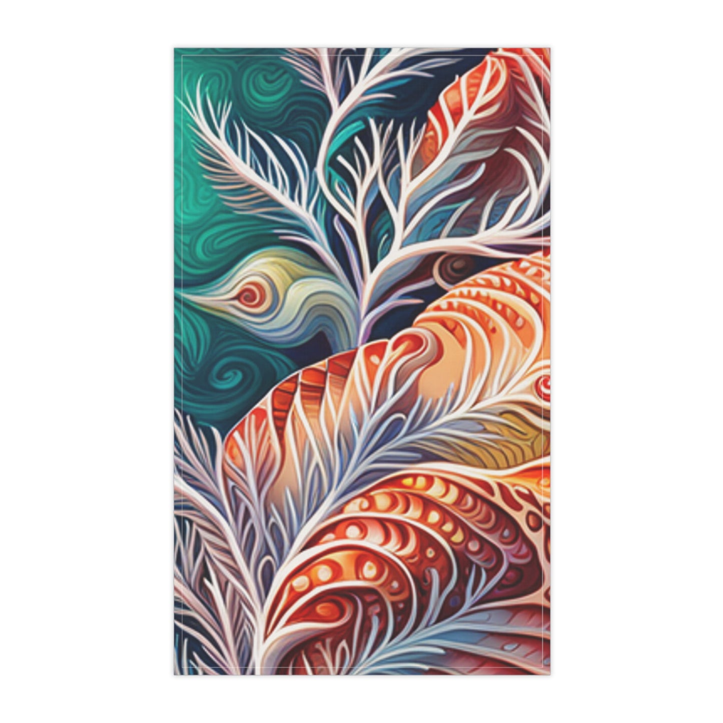Coral Sea Ocean Coastal Life Art Decorative Kitchen Tea Towel/Bar Towel