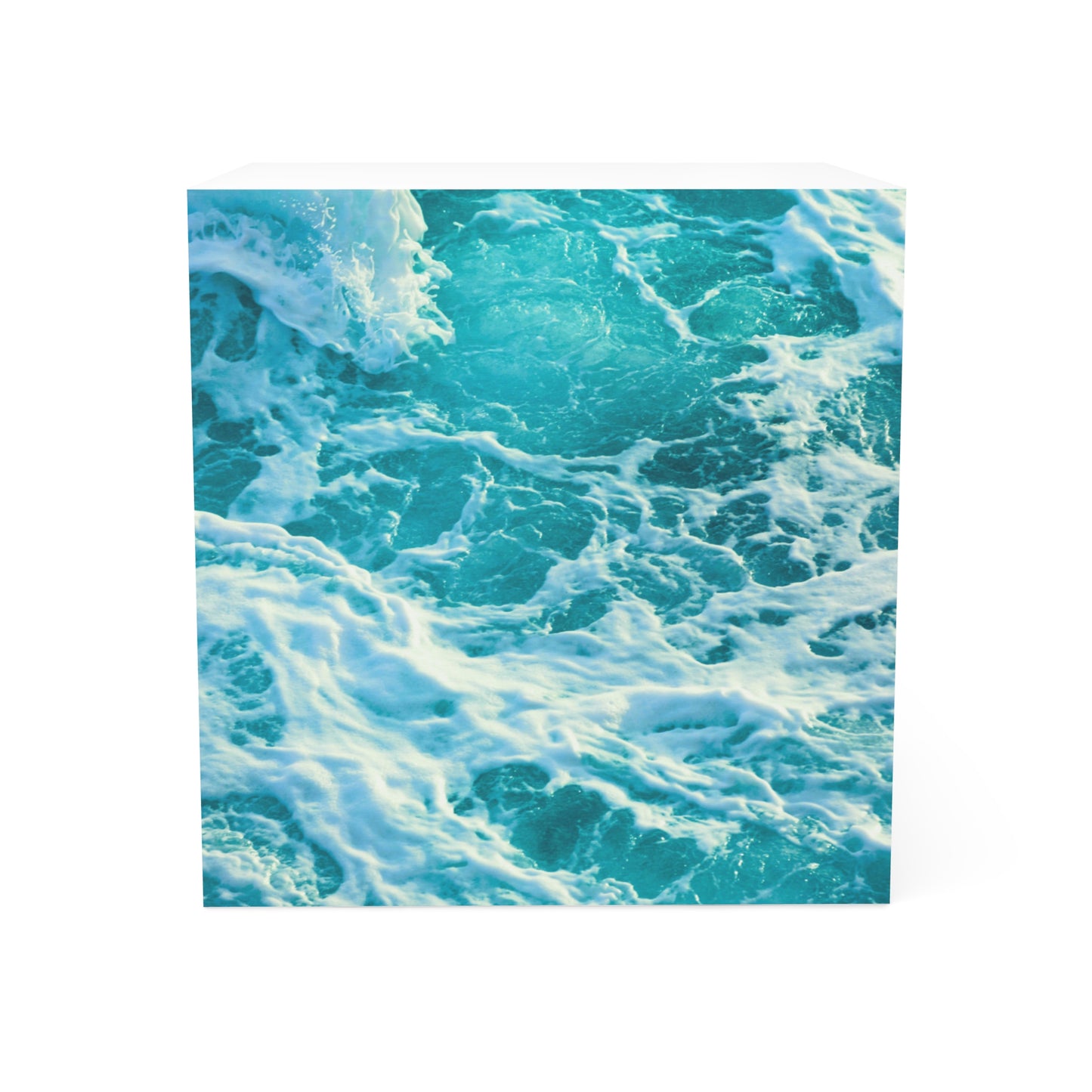 Ocean Blue Waves Decorative Paper Note Cube