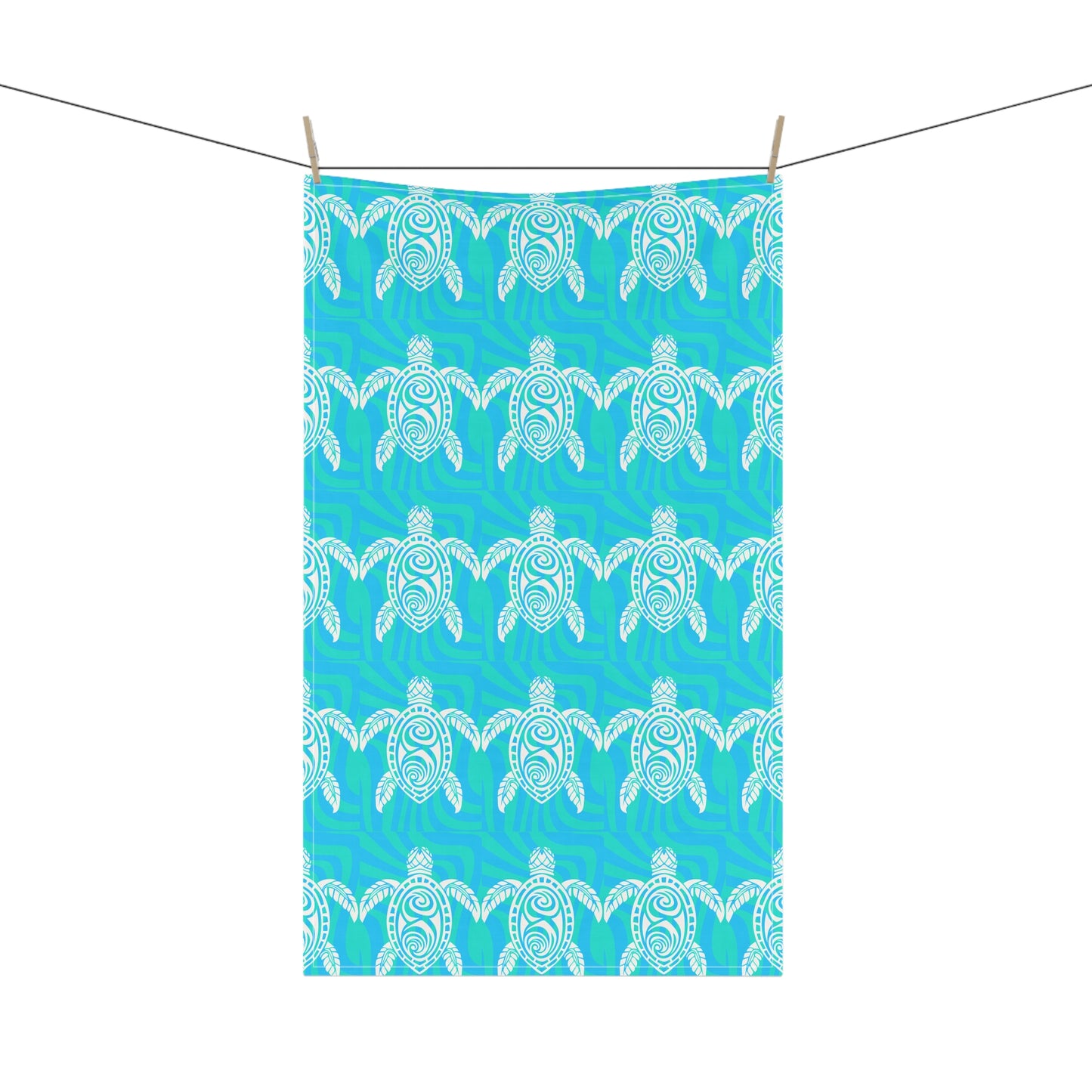 Maori Turtle Waves Kitchen Towel / Tea Towel / Bar Towel