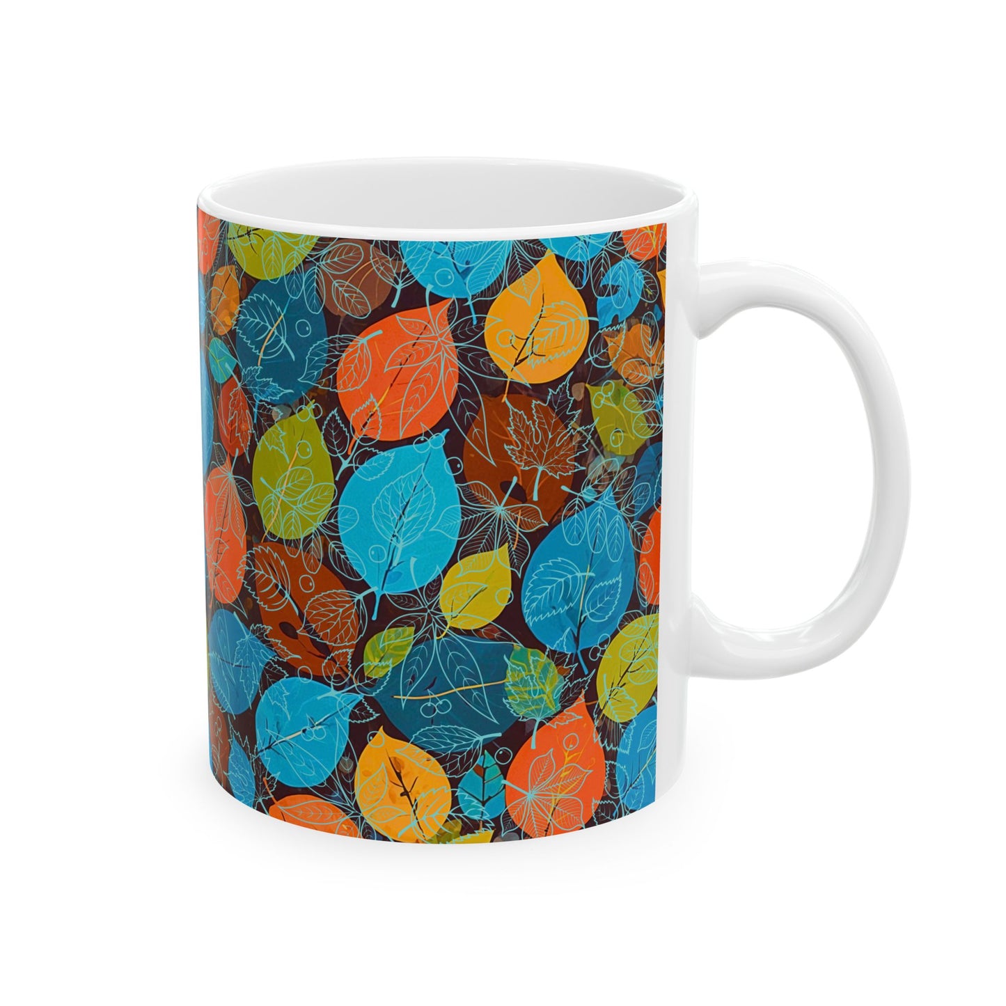 Scattered Leaves Ceramic Mug (11oz)