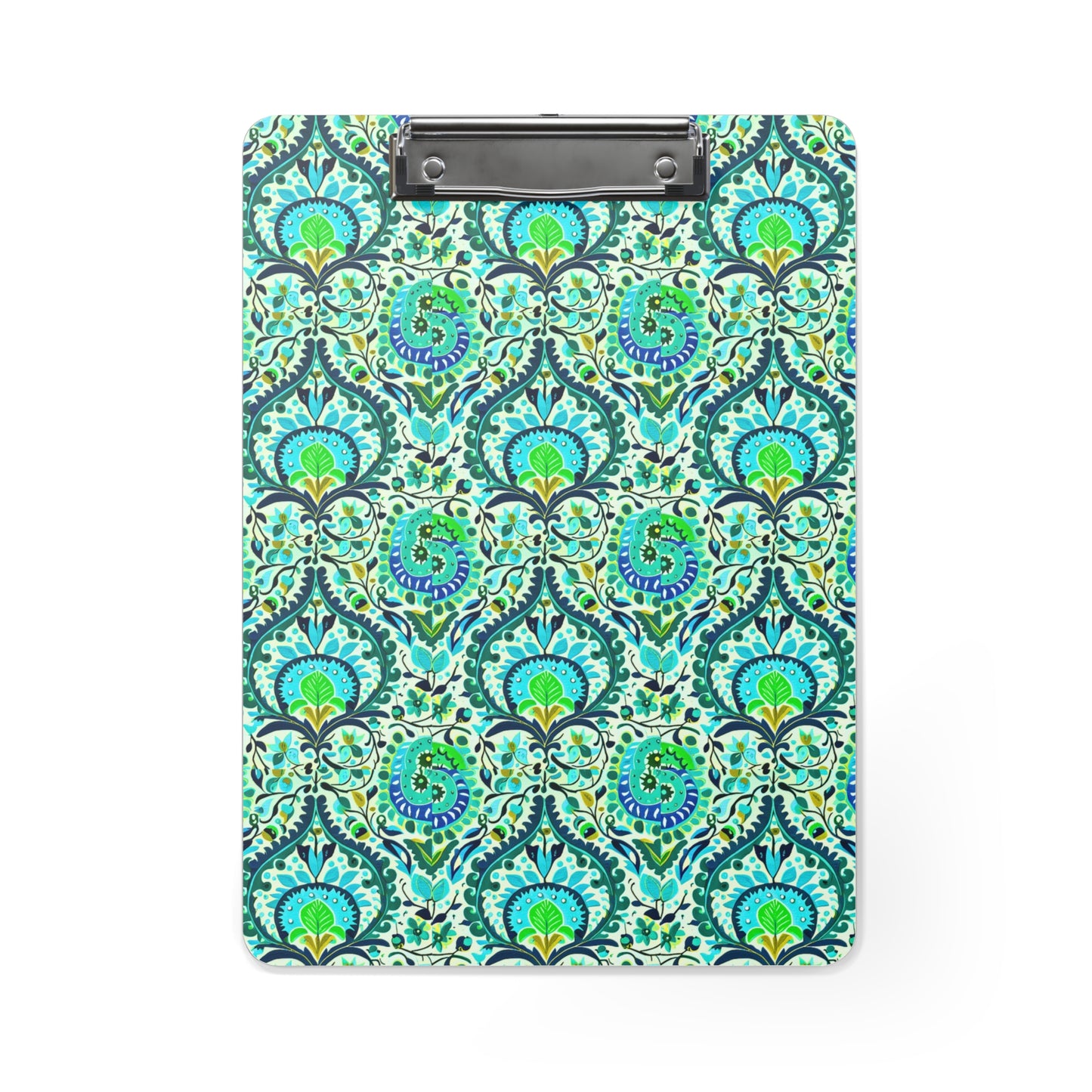 Suzani Tribal Pattern Blue and Green Bohemian Organizer Clipboard