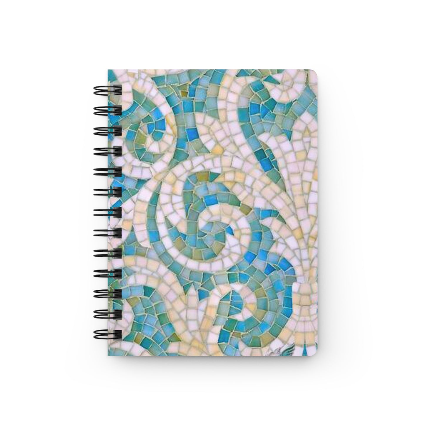 Aqua Mosaic Tile Writing Sketch Inspiration Spiral Bound Journal